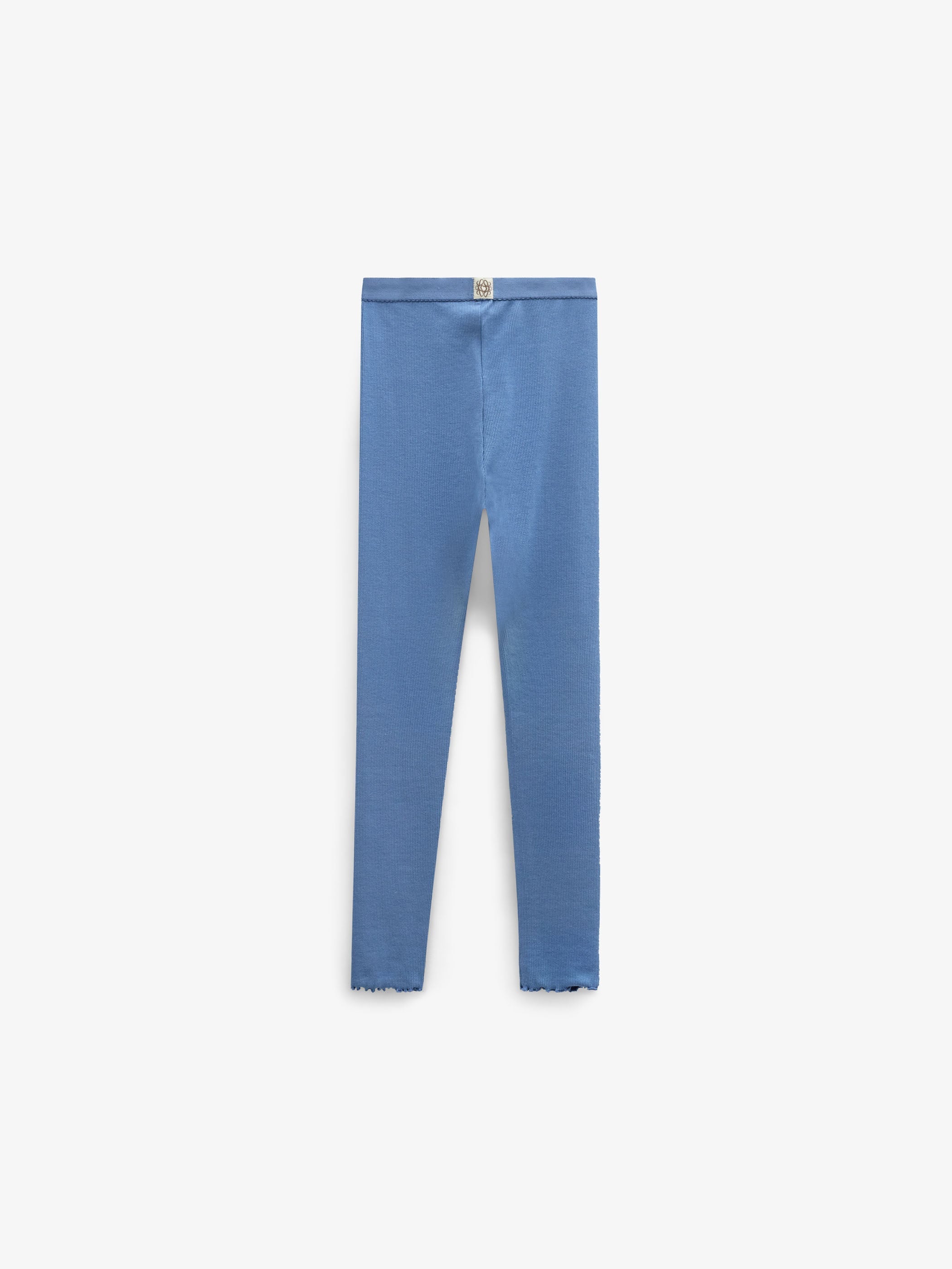 Ribbede leggings i modalblanding Tween - Dusty Blue | 101572 Lottie