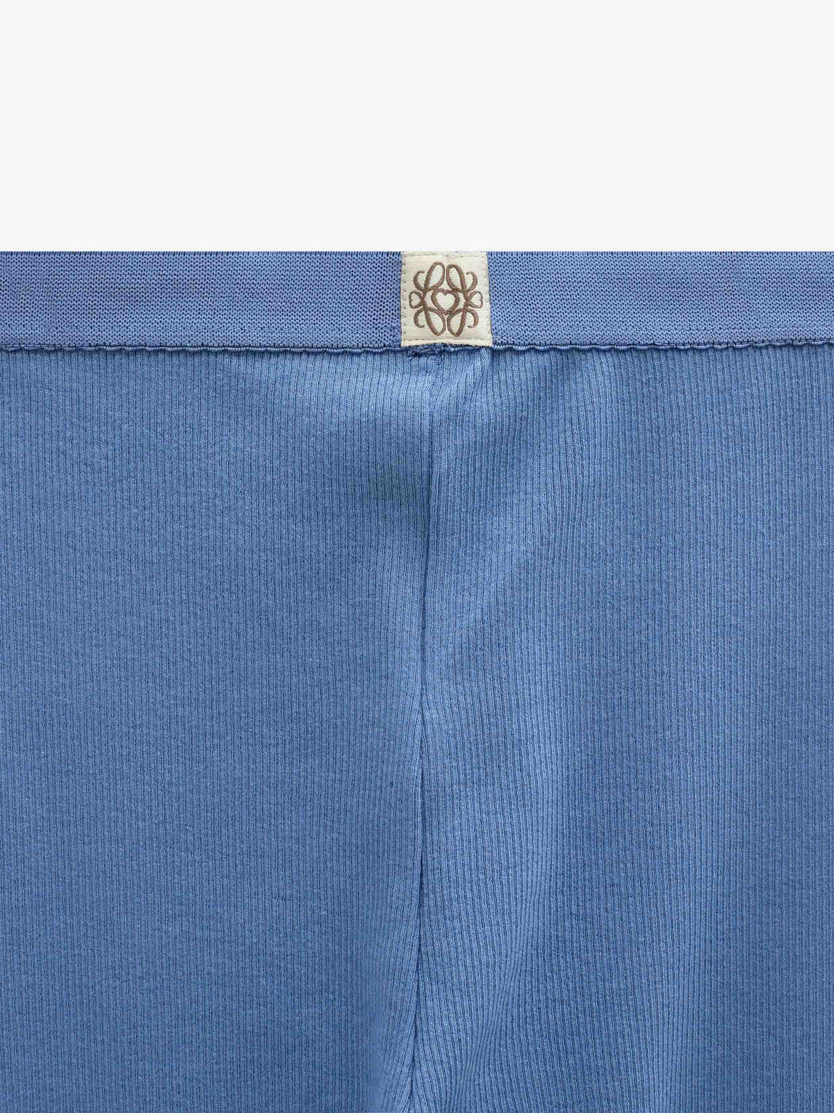 Ribbede leggings i modalblanding Tween - Dusty Blue | 101572 Lottie