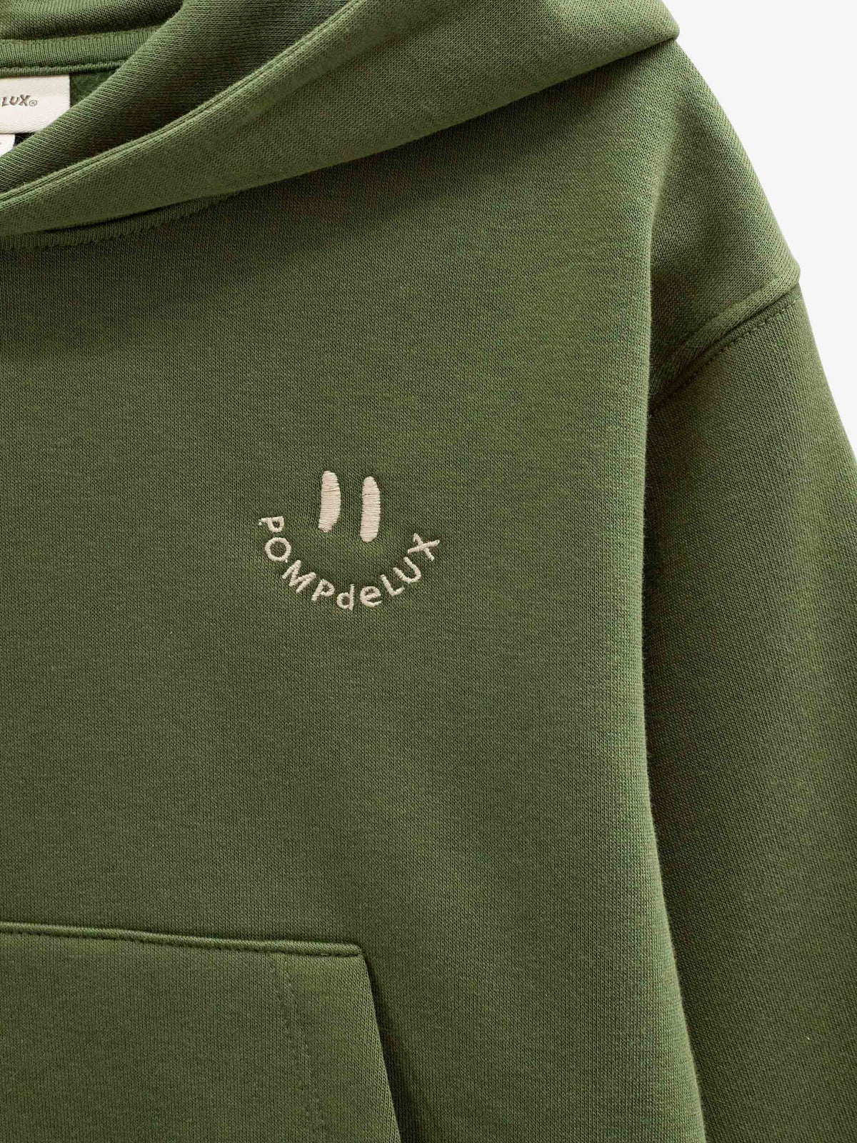 Hoodie med smiley broderi Tween - Moss Green | 101582 Andrew