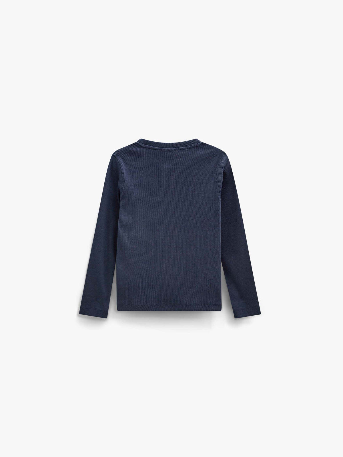 Ribbet langærmet T-shirt Kids - Navy | 101597 Conrad