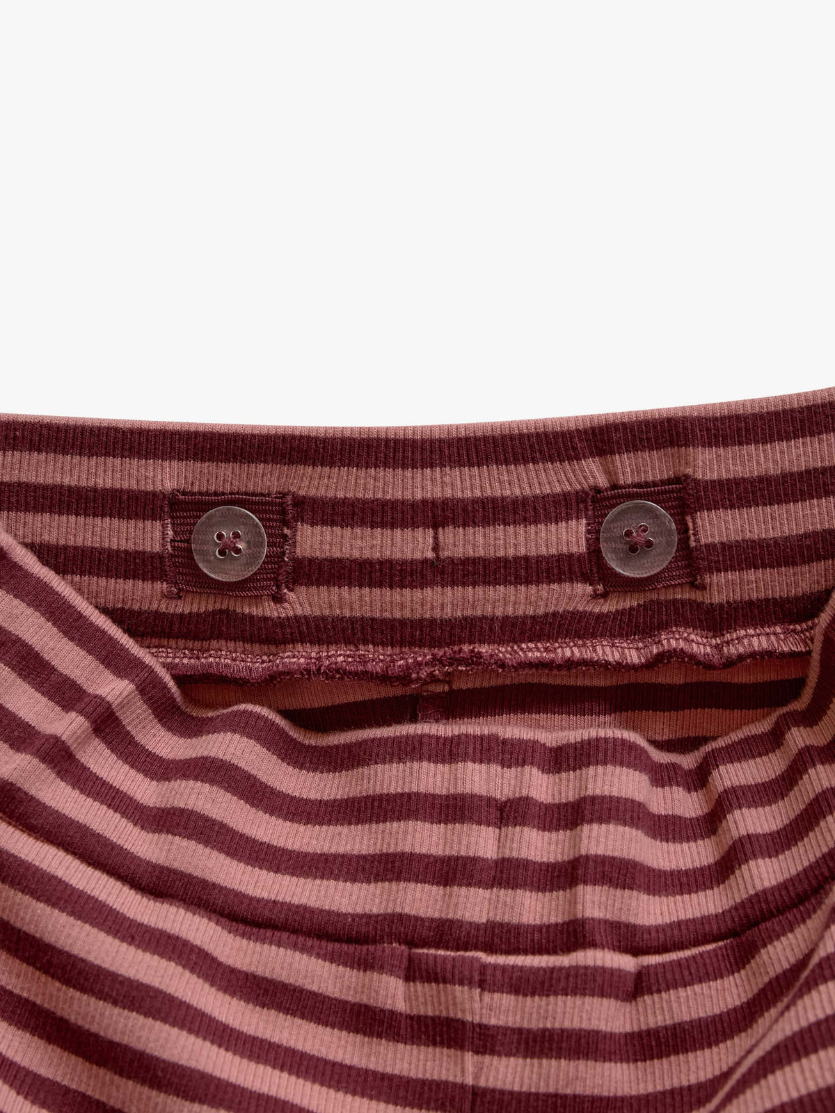 Stribede ribbukser med vide ben Tween - Dusty Rose/Bordeaux | 101607 Gloria