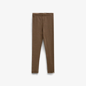Stribede ribleggings Tween - Brown/Light Brown | 101611 Gloria