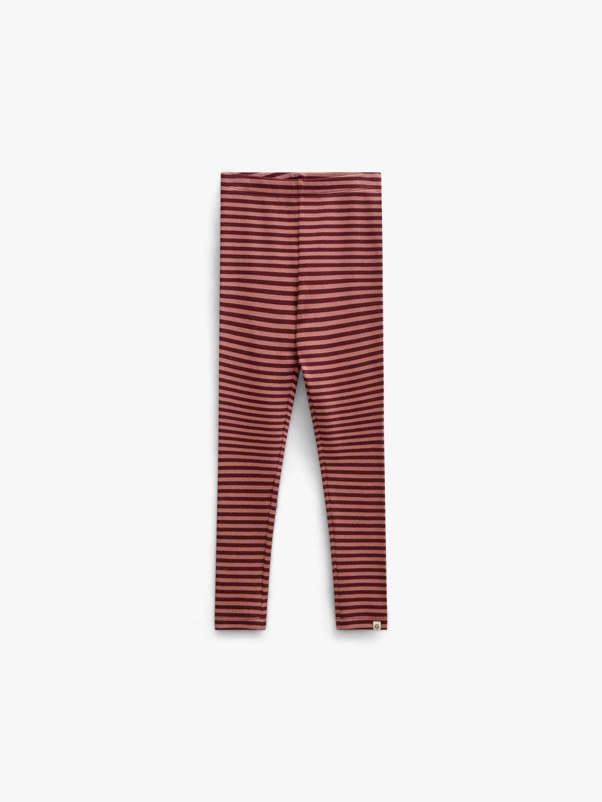 Stribede ribleggings Kids - Dusty Rose/Bordeaux | 101612 Gloria