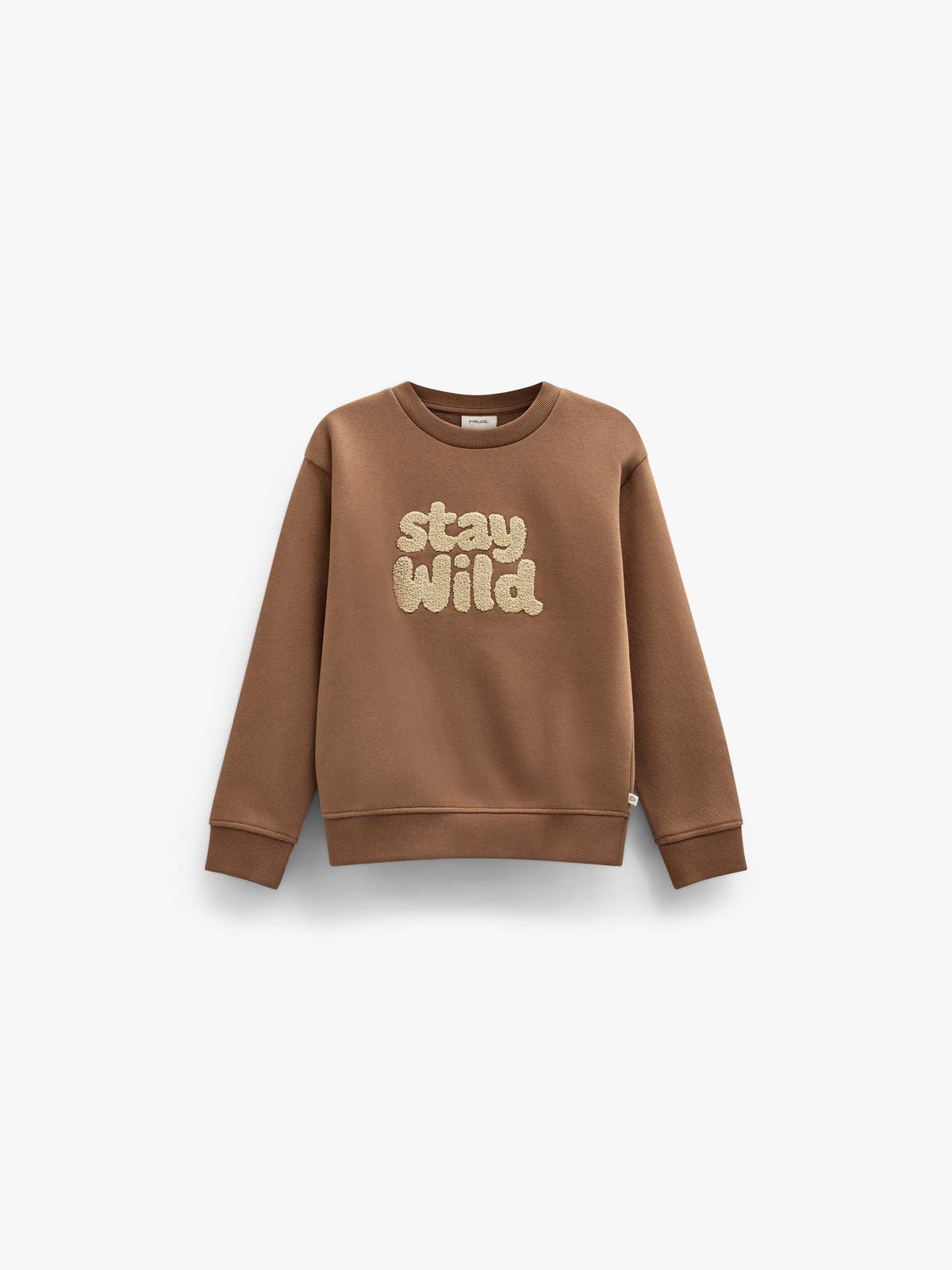 Rundhalset sweatshirt med frottébroderi Tween - Toffee | 101621 Joel