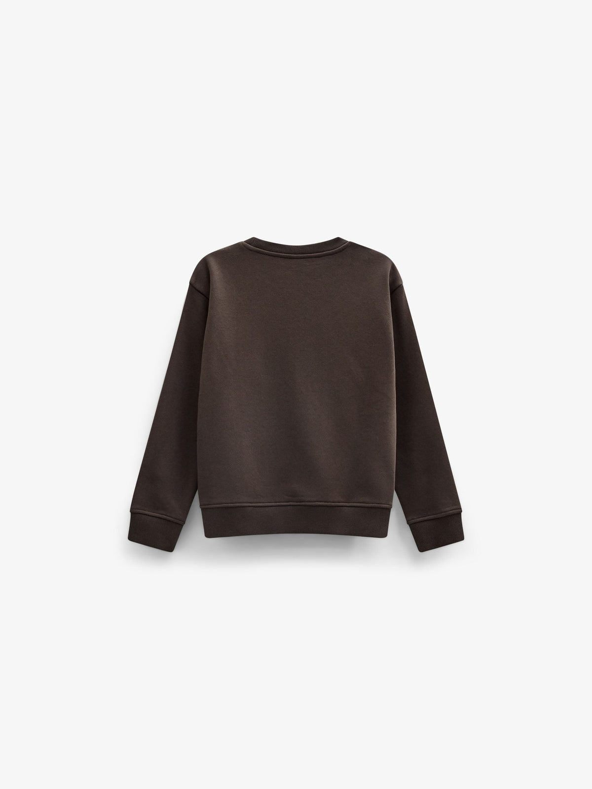 Rundhalset sweatshirt med frottébroderi Tween - Dark Brown | 101623 Joel
