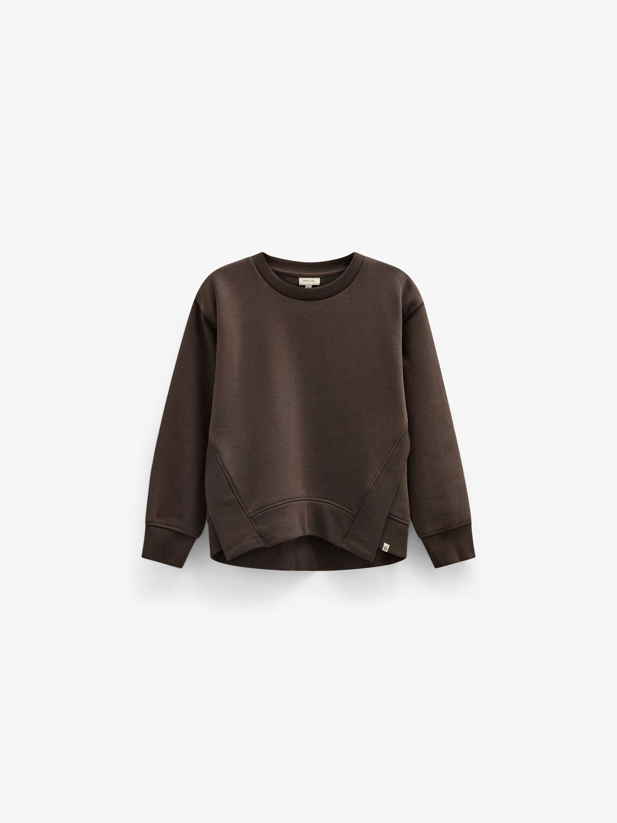 Sweatshirt med ribdetaljer Kids - Dark Brown | 101626 Zoe