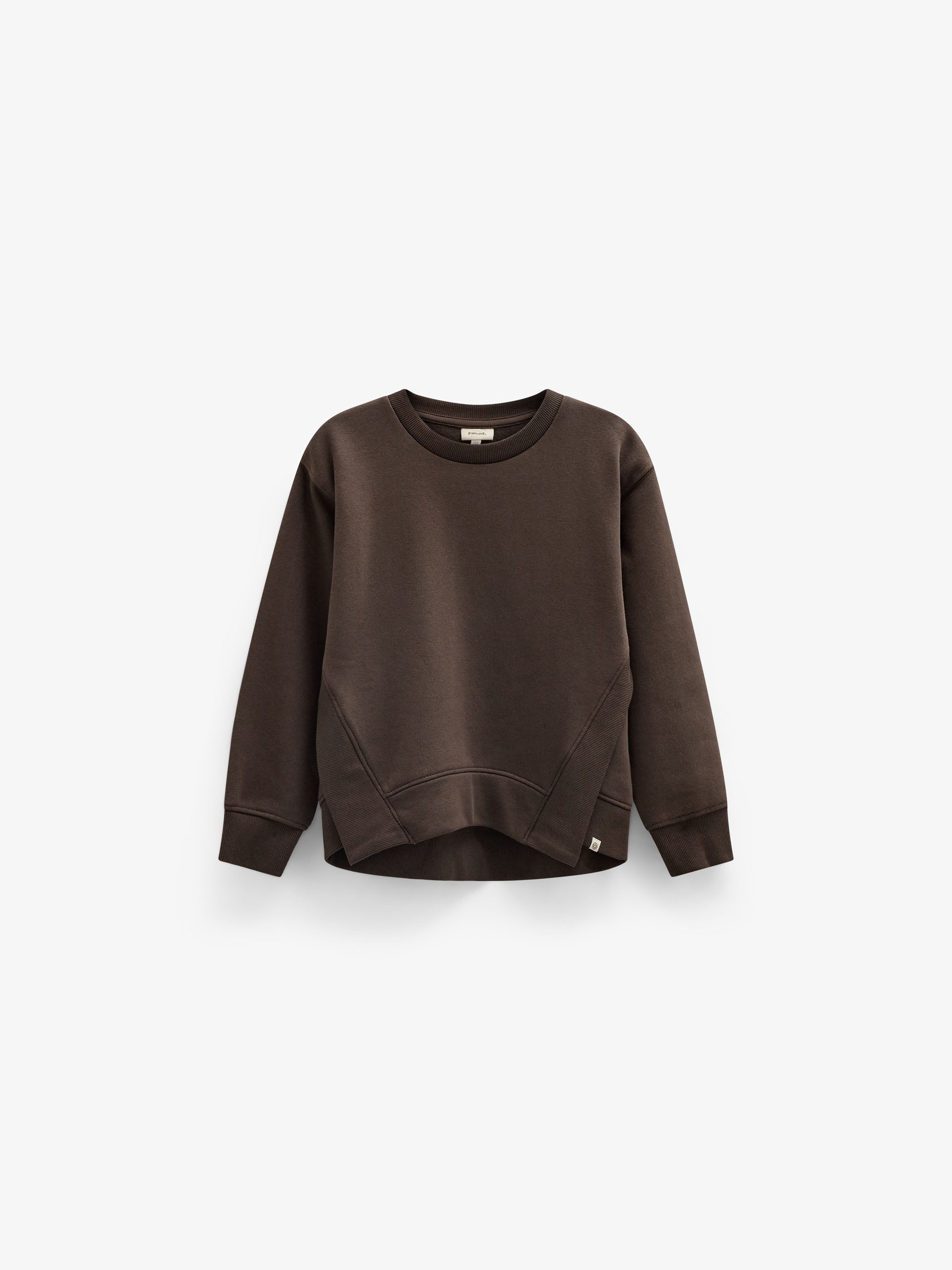Sweatshirt med ribdetaljer Tween - Dark Brown | 101627 Zoe