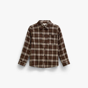 Ternet flannelskjorte Kids - Brown/Navy | 101651 Edwin