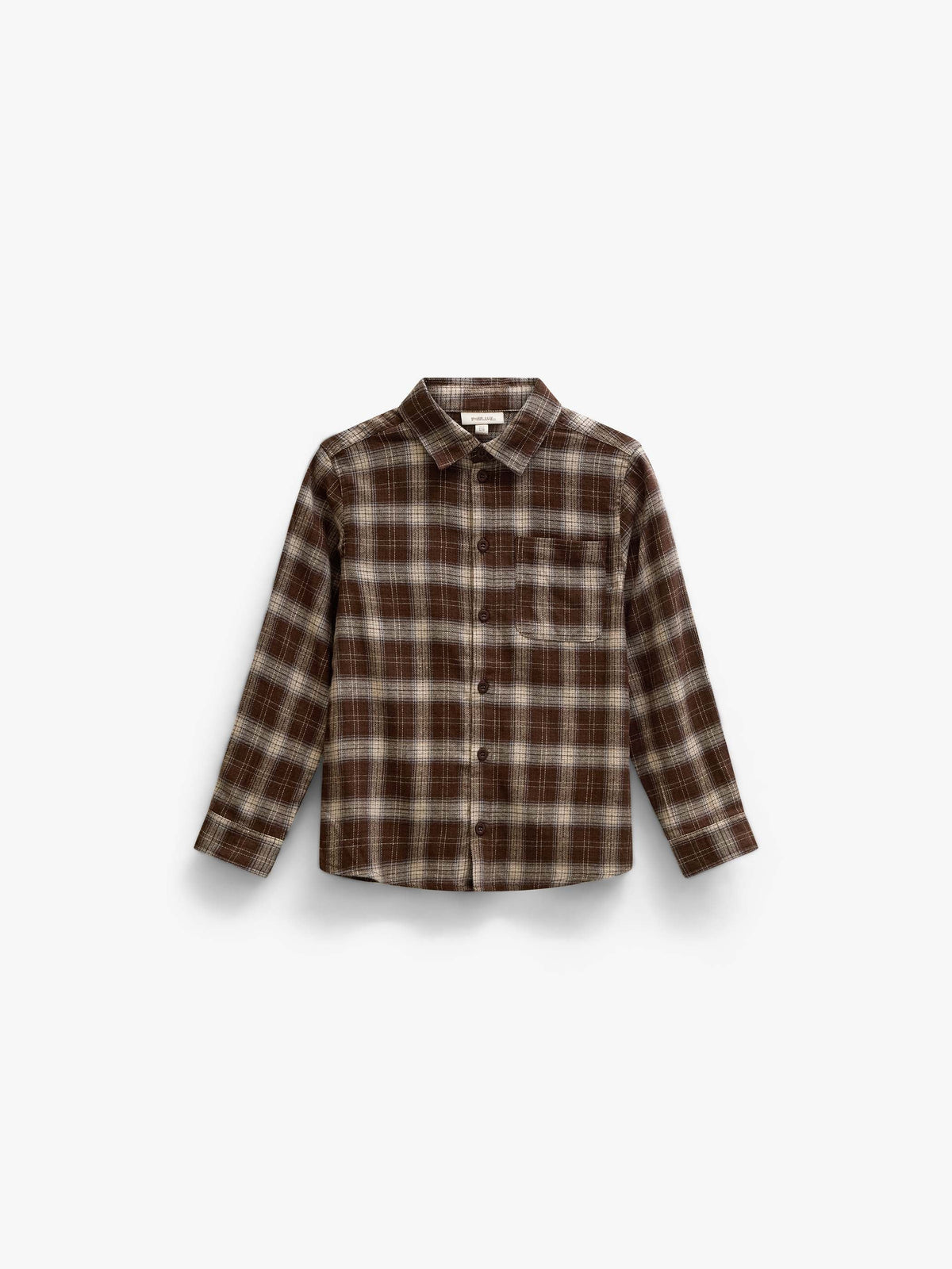 Ternet flannelskjorte Tween - Brown/Navy | 101652 Edwin