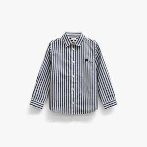 Stribet bomuldsskjorte Tween - Navy Stripe | 101654 Milo