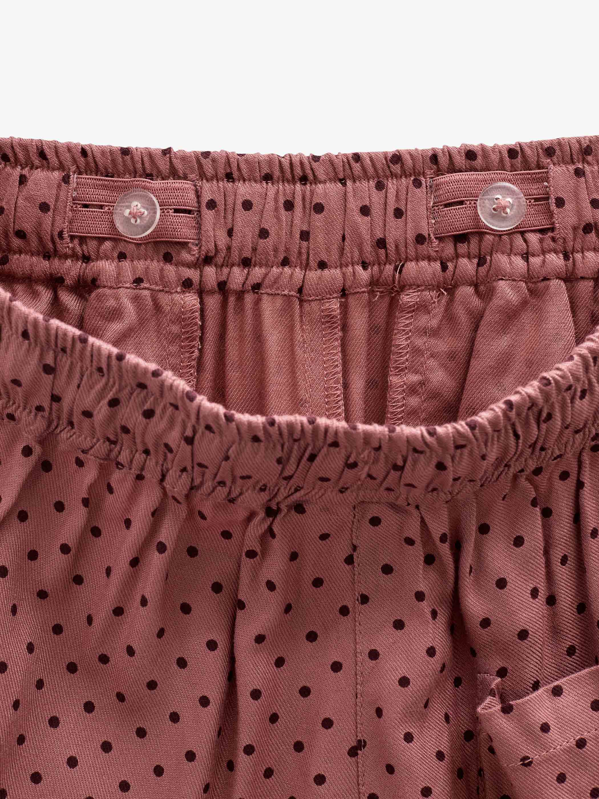 Prikkede bukser i viskose Tween - Dusty Rose/Bordeaux | 101659 Feline