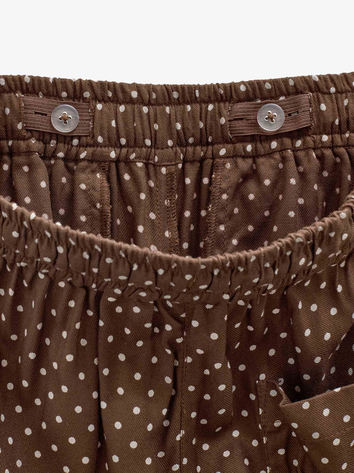 Prikkede bukser i viskose Tween - Brown/Offwhite | 101660 Feline
