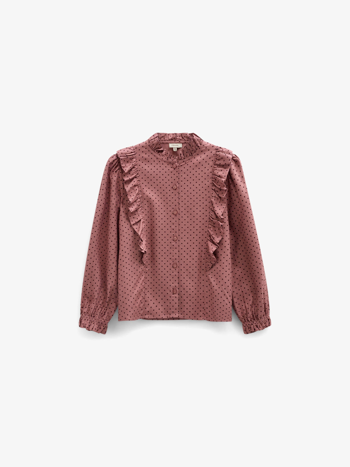 Prikket viskosebluse med flæser Tween - Dusty Rose/Bordeaux | 101661 Feline