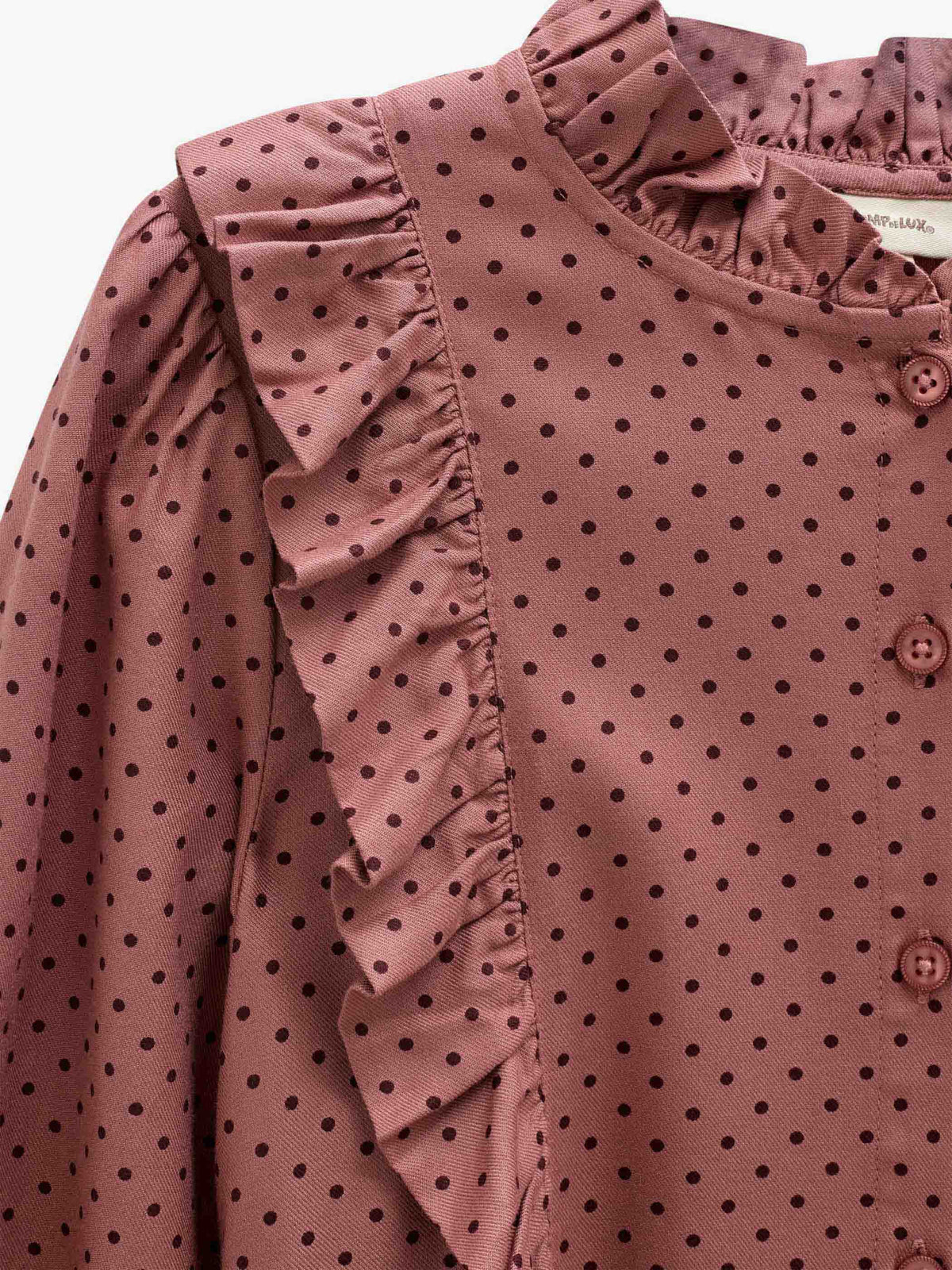 Prikket viskosebluse med flæser Tween - Dusty Rose/Bordeaux | 101661 Feline