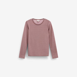 Langærmet T-shirt med lurex Tween - Dusty Rose | 101666 Helen