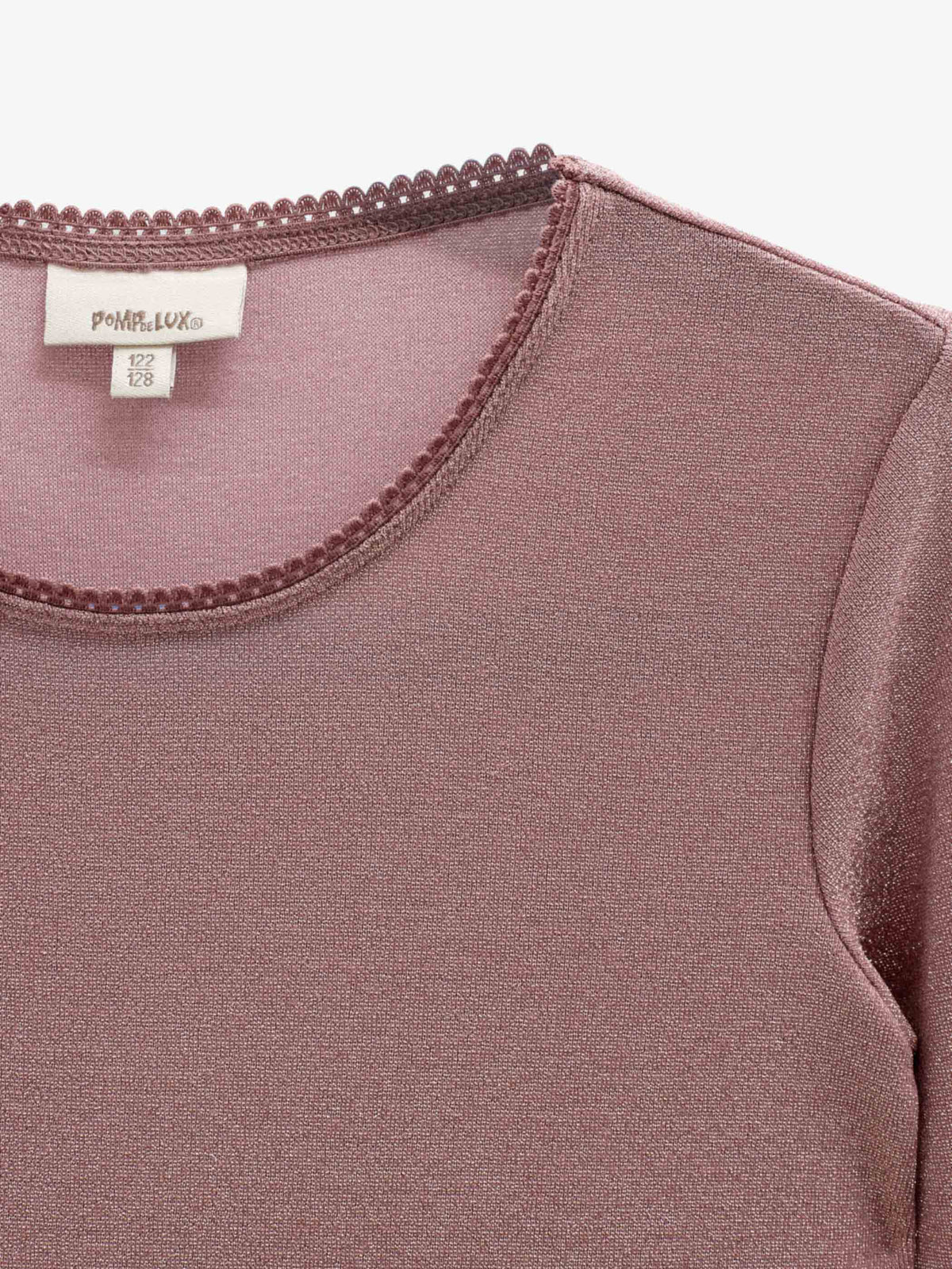 Langærmet T-shirt med lurex Tween - Dusty Rose | 101666 Helen