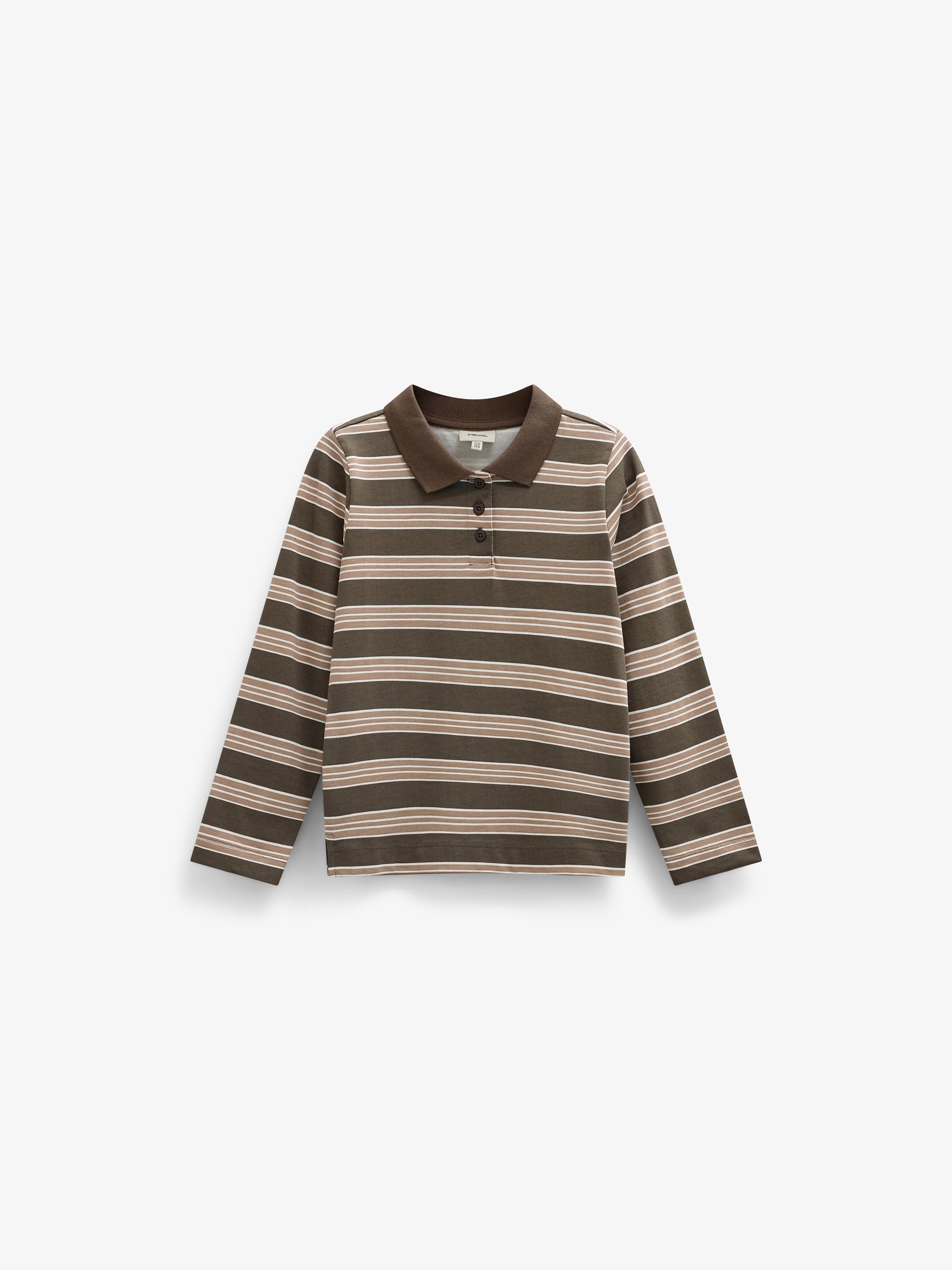 Stribet langærmet jerseypolo Tween - Brown | 101696 Hope
