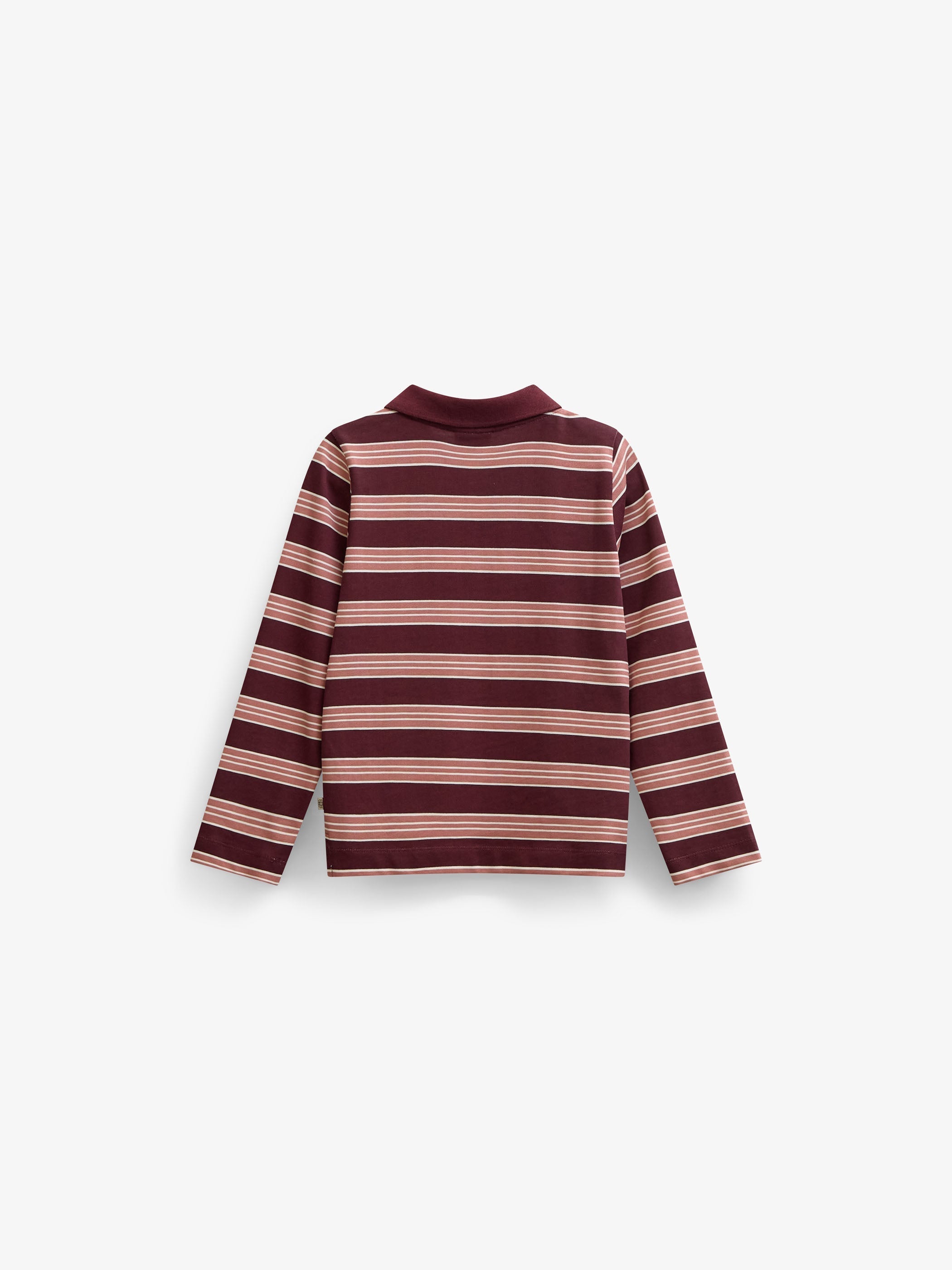 Stribet langærmet jerseypolo Kids - Bordeaux | 101697 Hope
