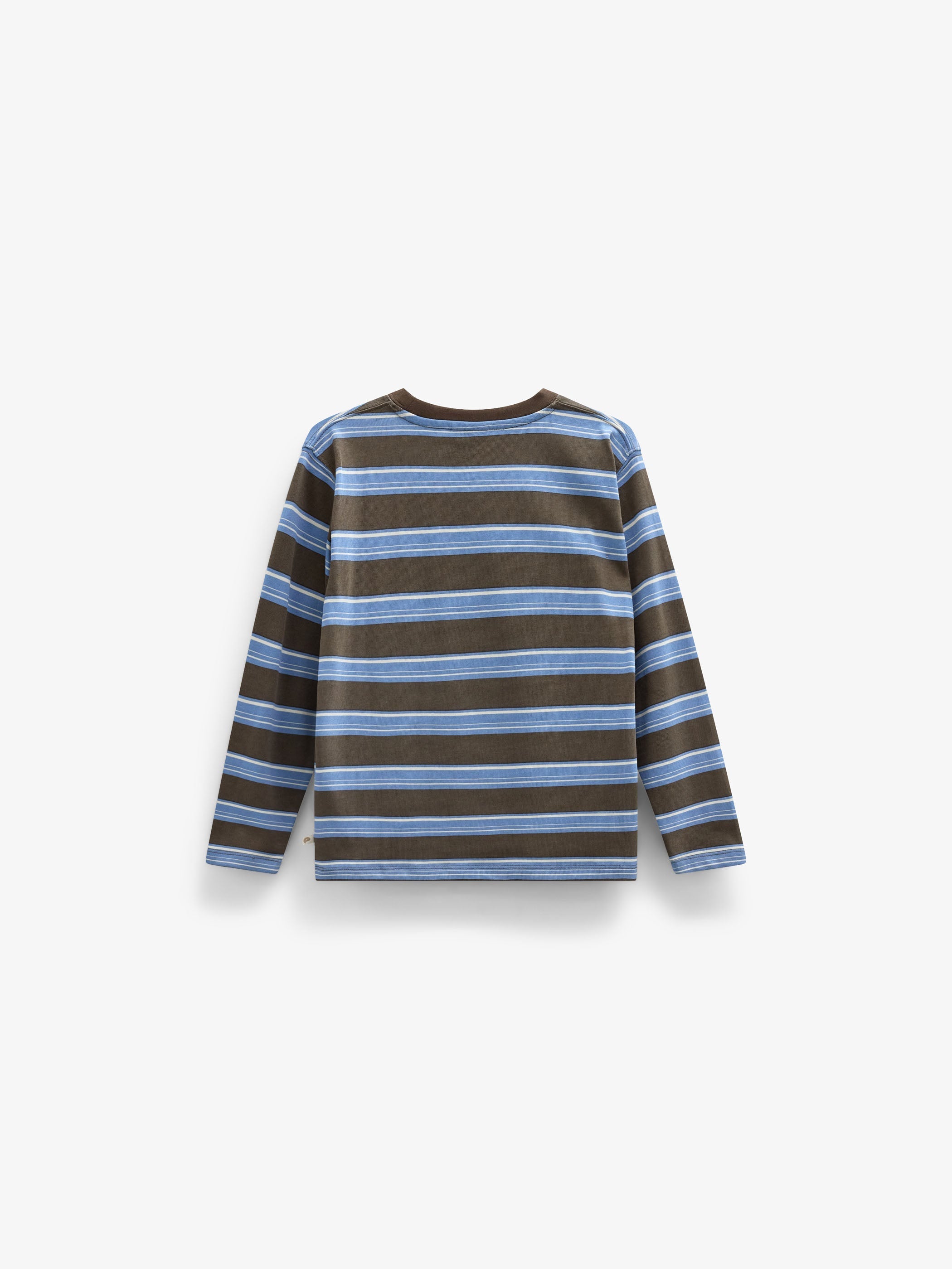 Stribet langærmet T-shirt Tween - Brown /Blue | 101700 Hugo
