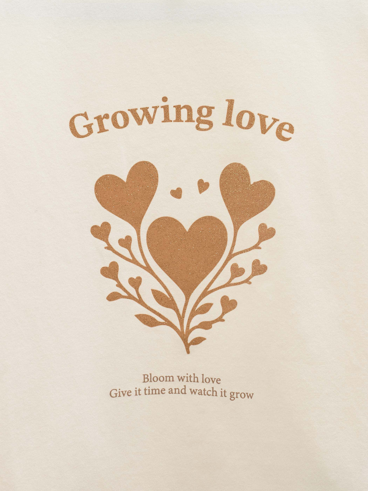 Langærmet T-shirt med glitter print Kids - Offwhite | 101711 Piper