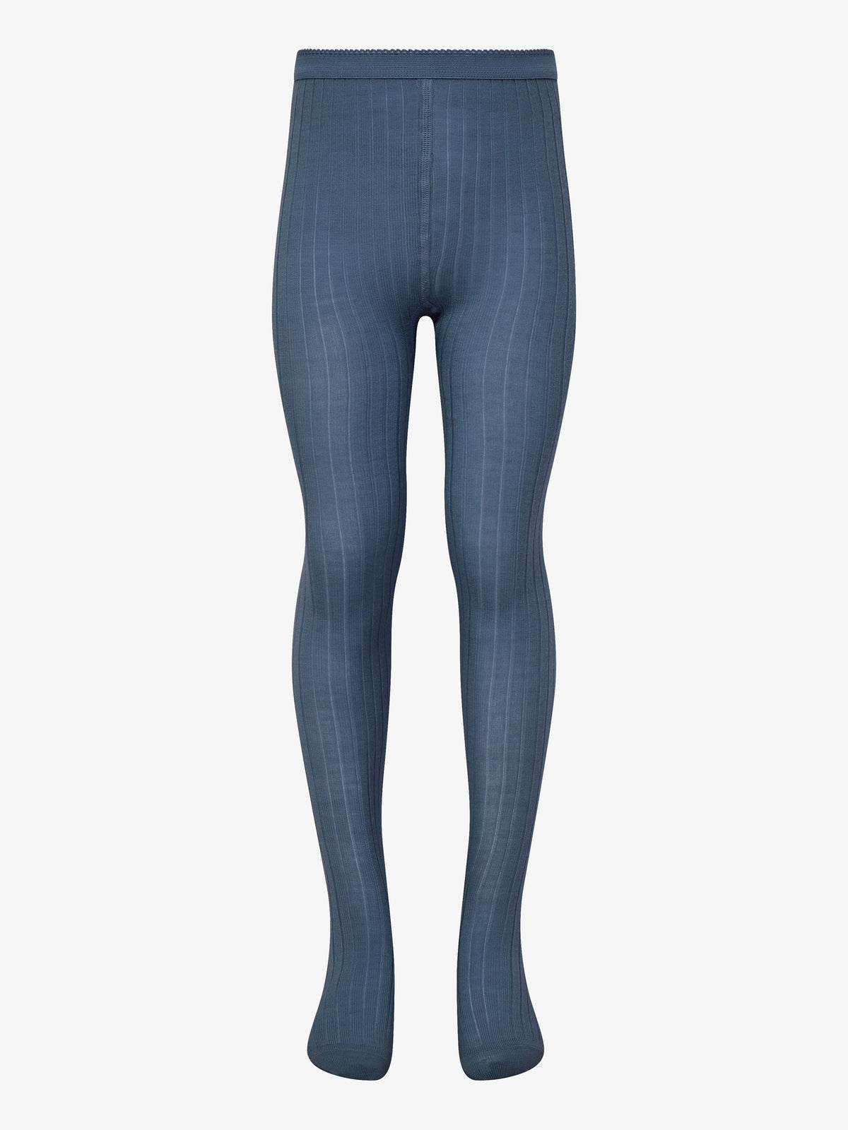 MP Ribstrikkede strømpebukser i uld - All - Blue Melange | 101715 MP 128