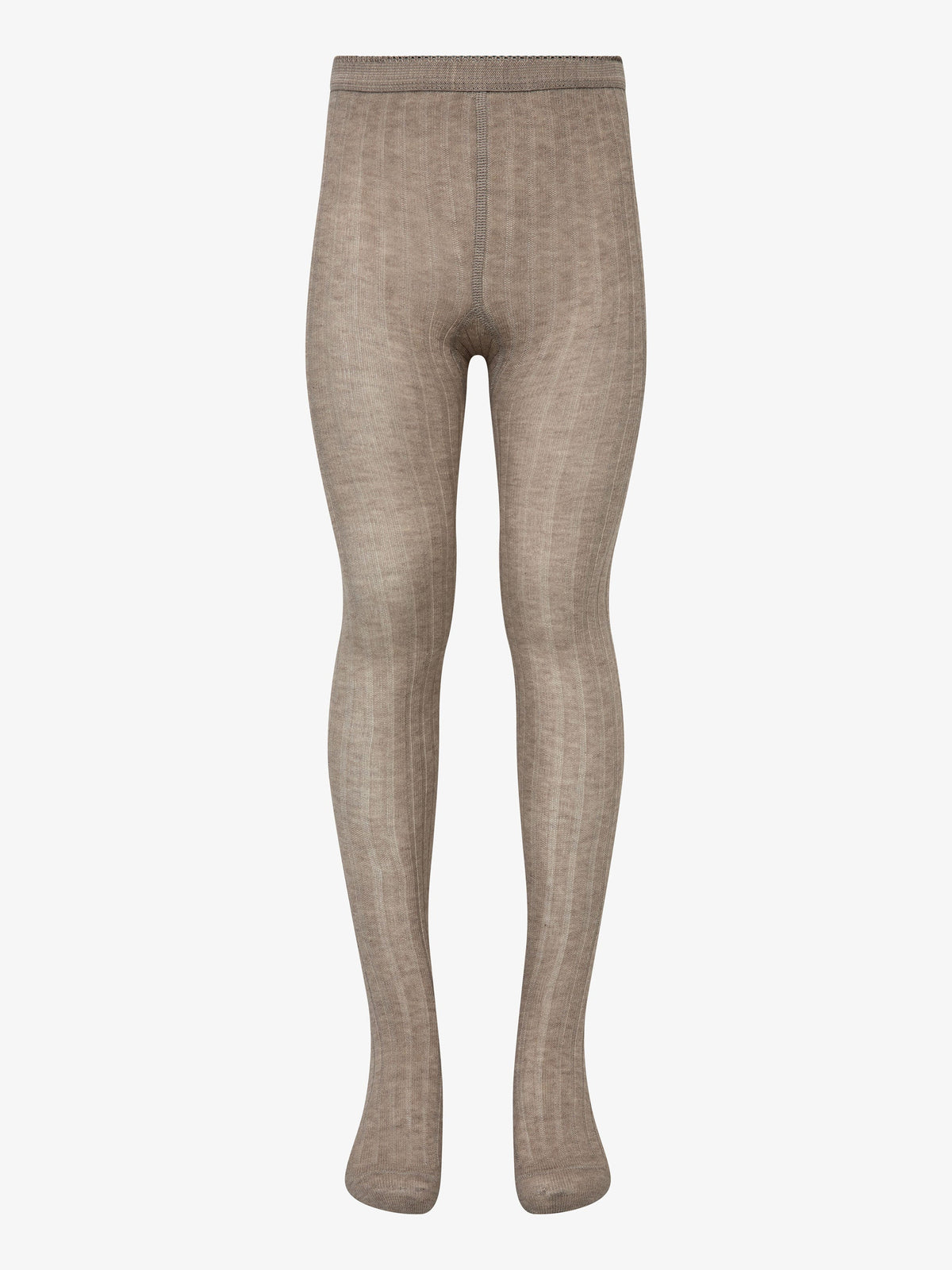 MP Ribstrikkede strømpebukser i uld - All - Beige Melange | 101720 MP 128