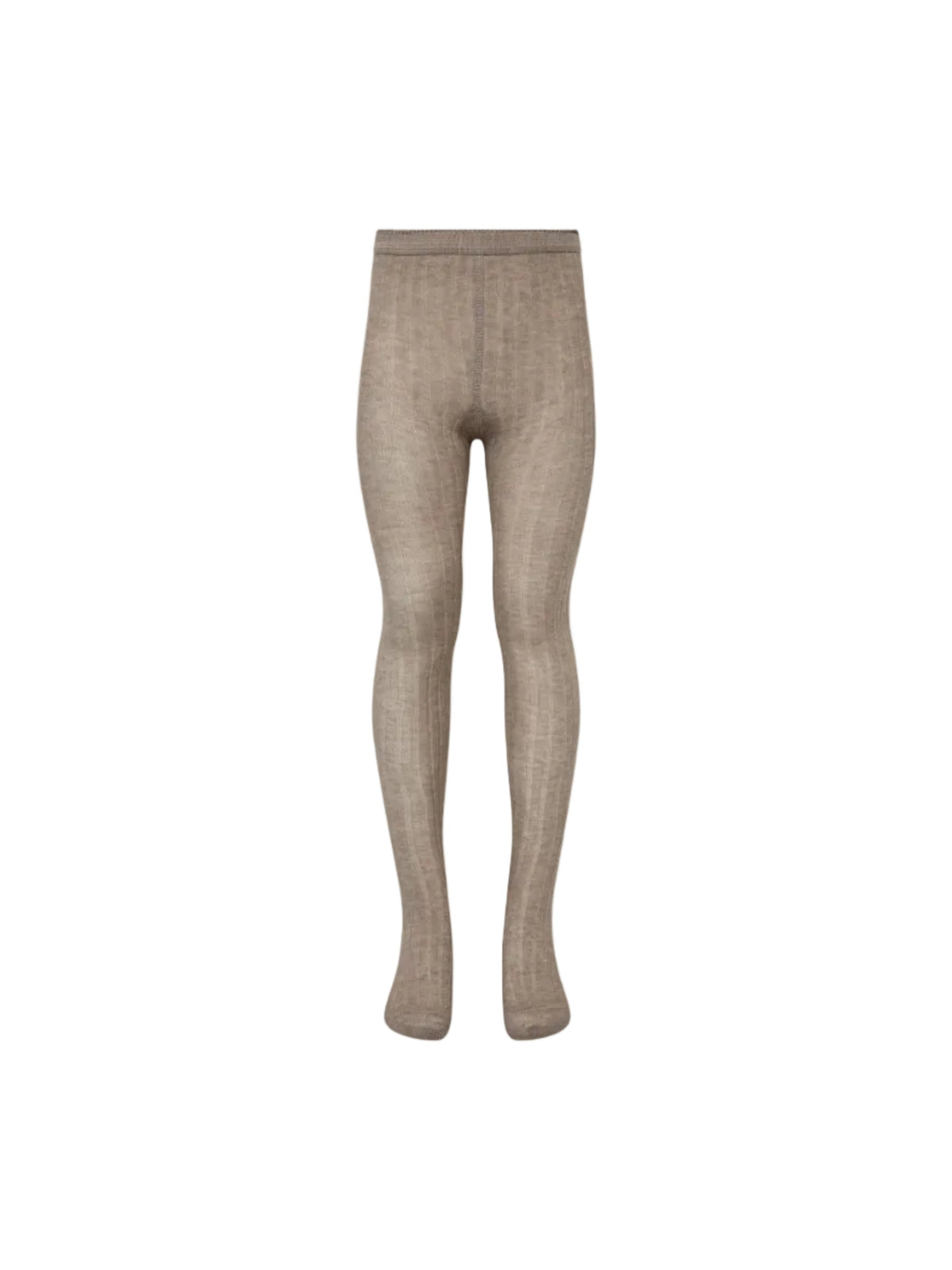 MP Ribstrikkede strømpebukser i uld - All - Beige Melange | 101720 MP 128