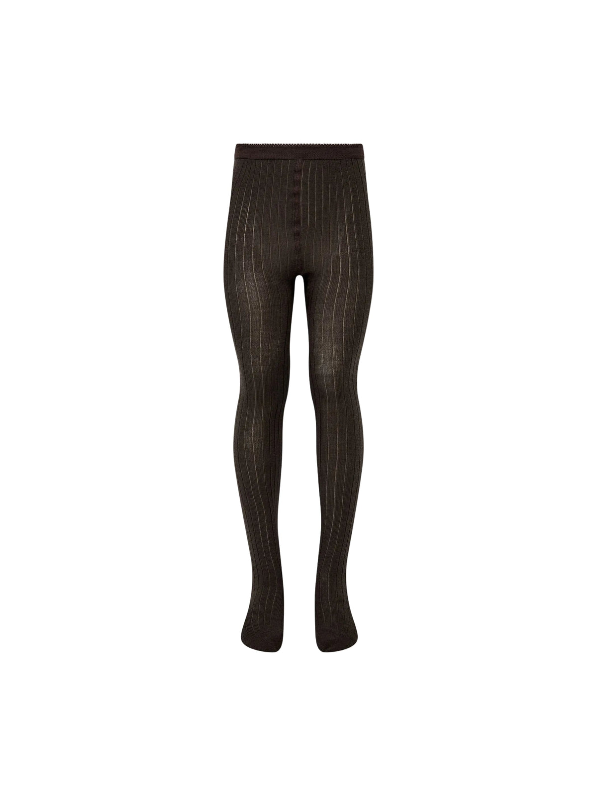 MP Ribstrikkede strømpebukser i uld - All - Dark Brown | 101718 MP 128