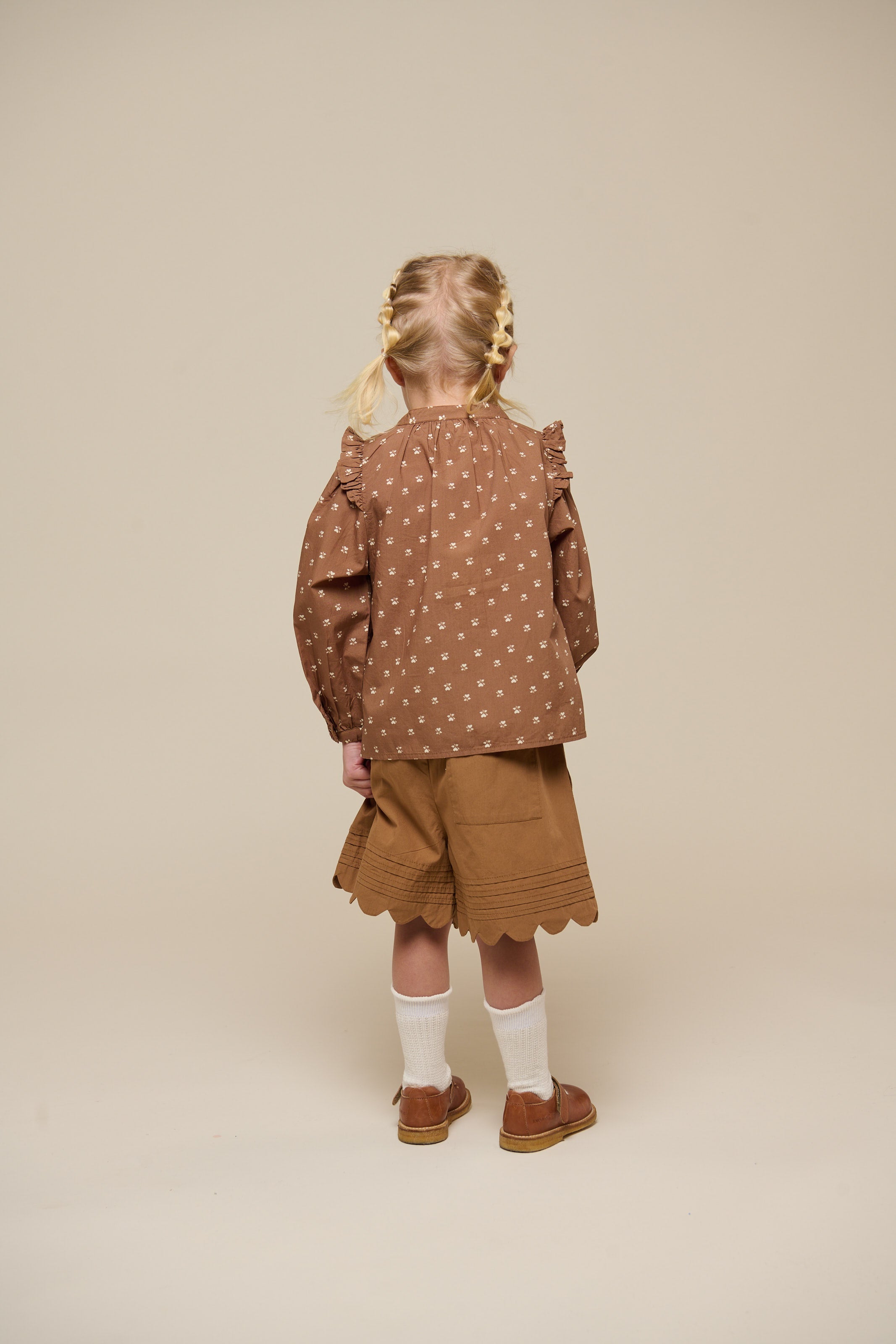 Skjortebluse i printet poplin - Kids - Coconut | 101057 Camilla