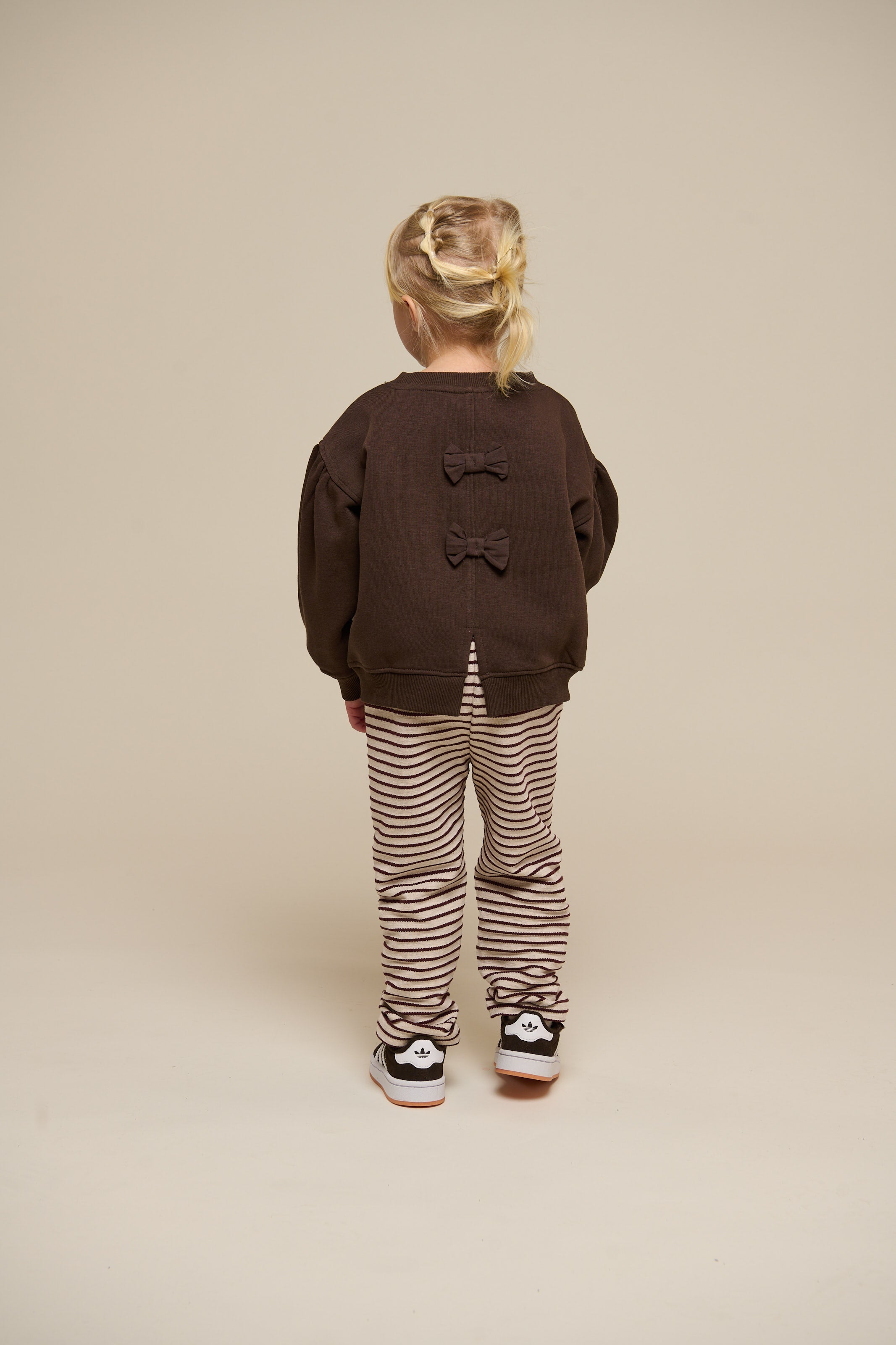 Stribede jersey bukser - Kids - Brown | 101000 Emmie