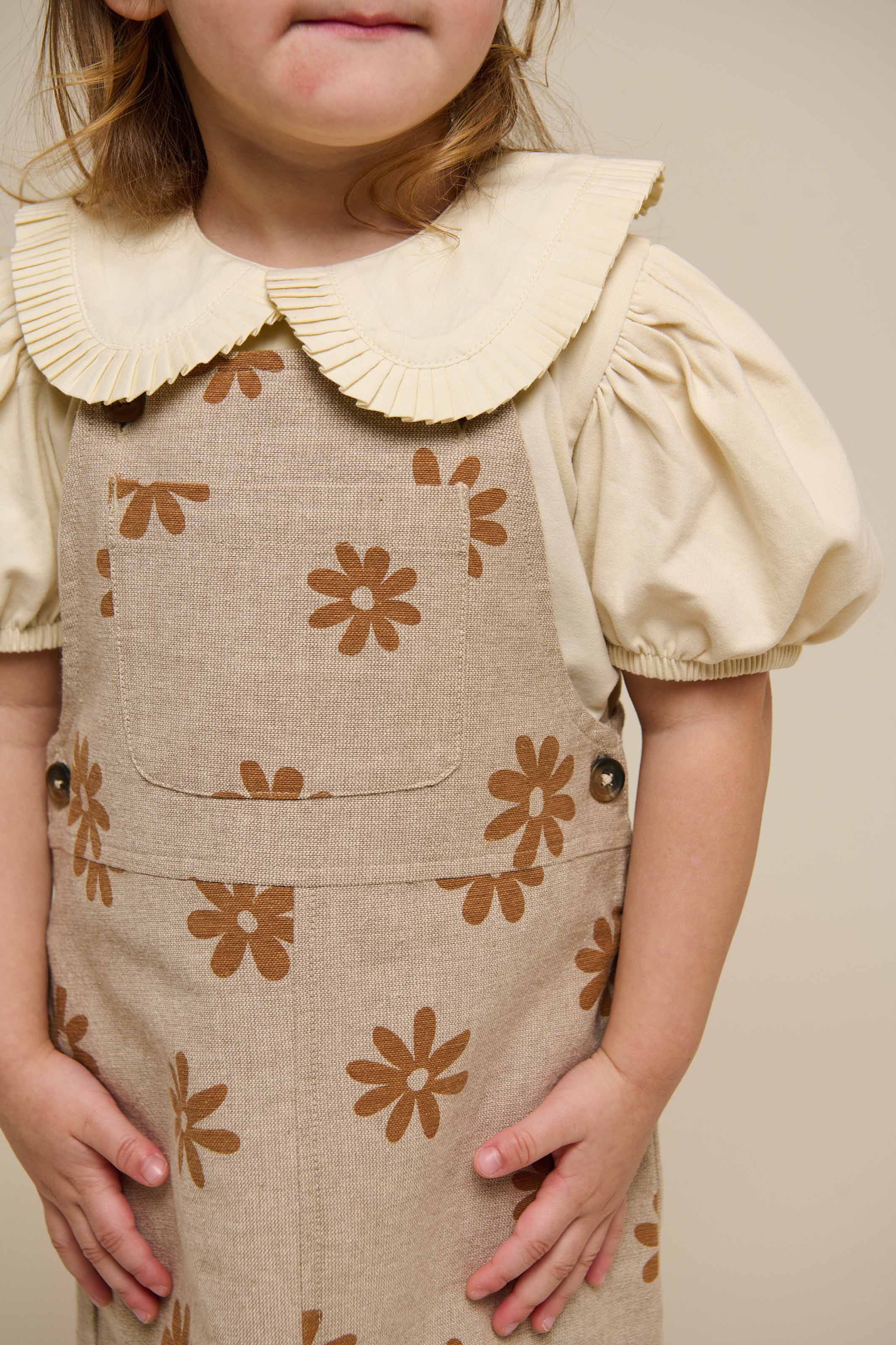 Jerseybluse med krave - Kids - Offwhite | 101277 Nini