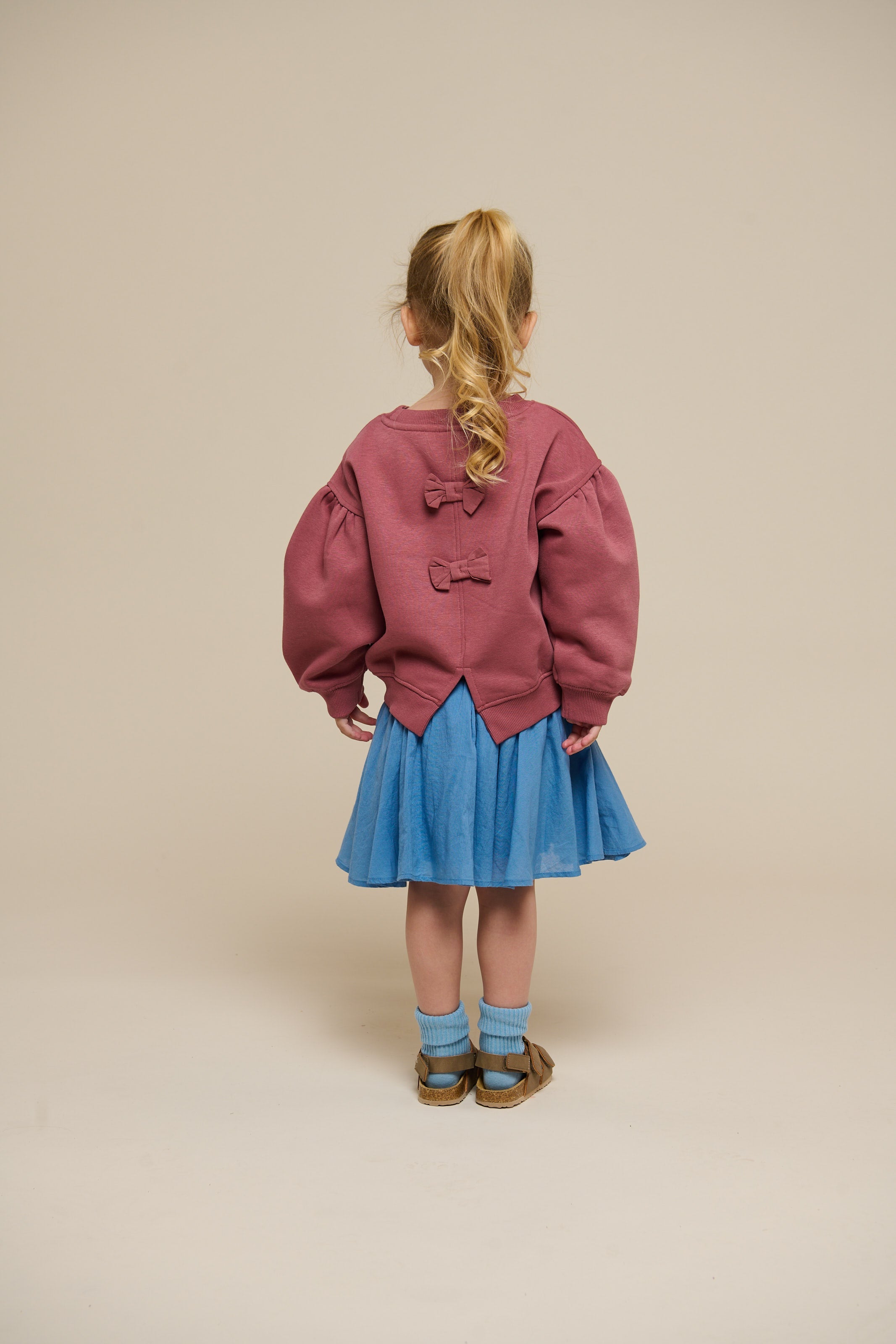Sweatshirt med sløjfedetaljer - Kids - Vintage Red | 100812 Ruth