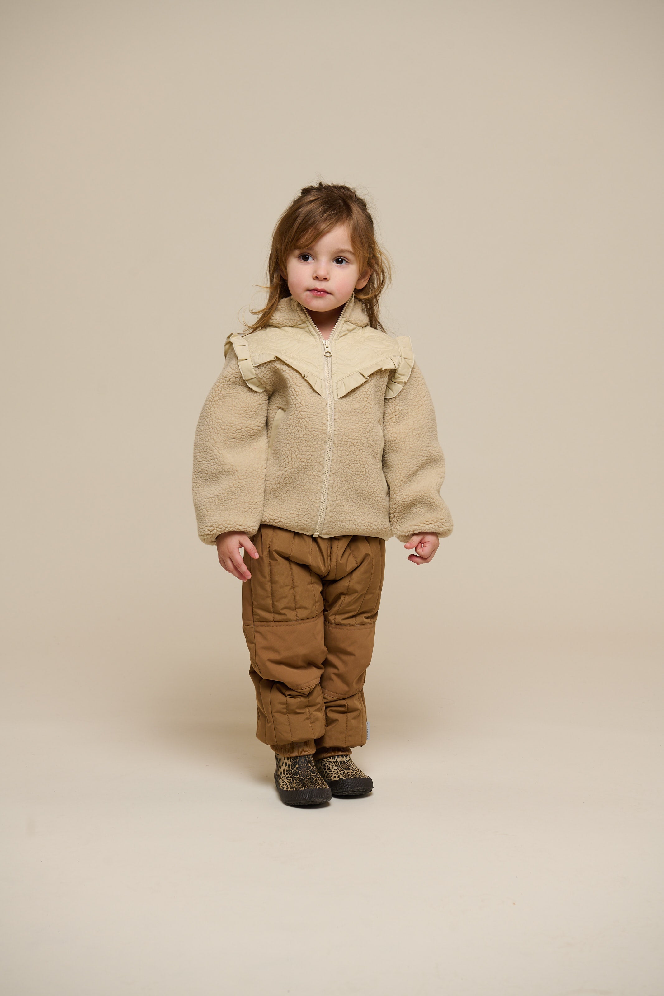 Teddyjakke med lynlås og flæser - Kids - Nature | 100638 Madison