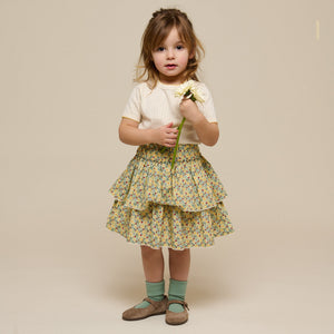 Pointelle T-shirt med kontrast picot - Kids - Offwhite | 101289 Drew