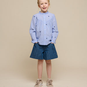 Shorts med vidde i light-denim - Tween - Blue Denim | 101084 Isabella