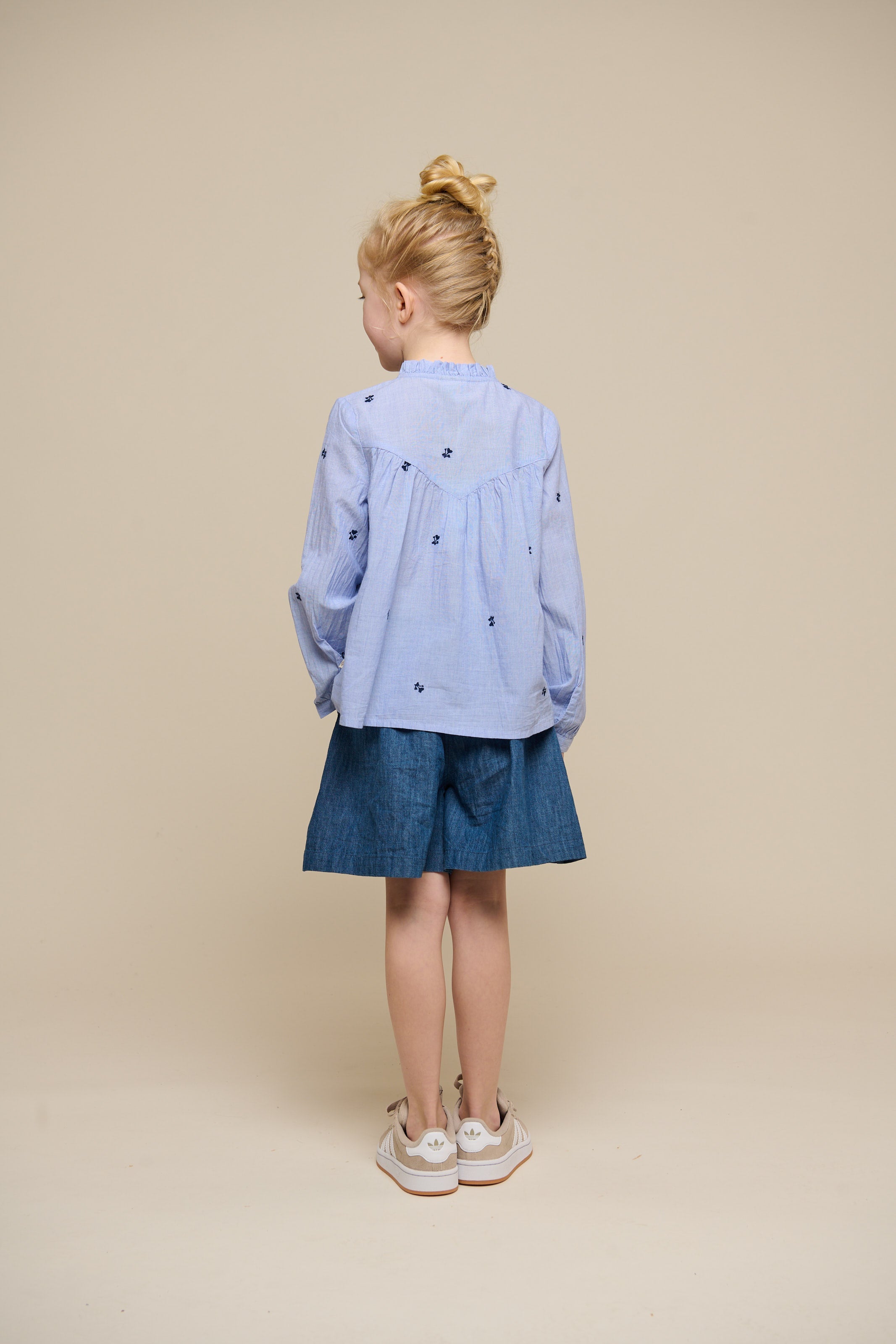 Shorts med vidde i light-denim - Tween - Blue Denim | 101084 Isabella