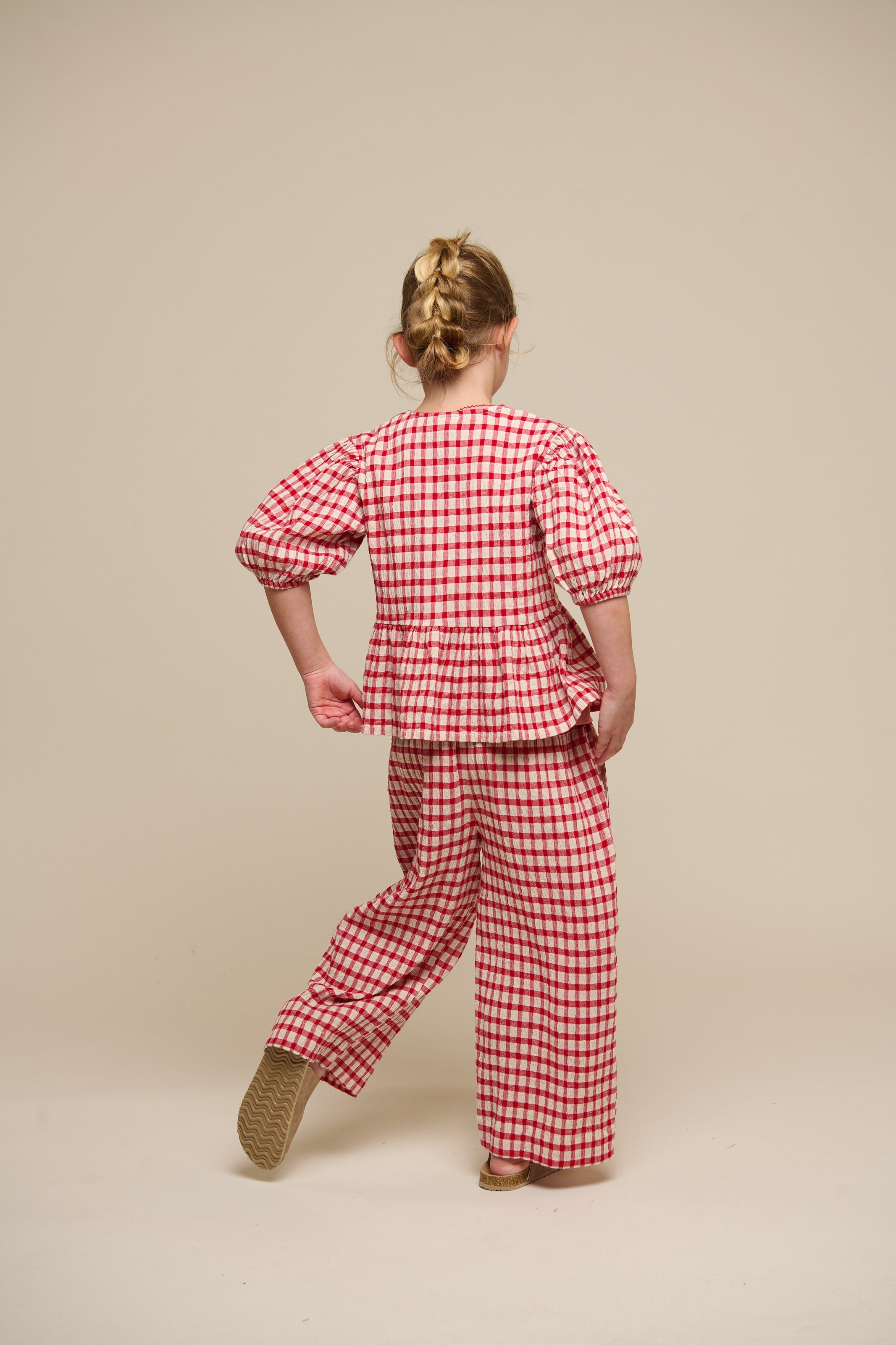 Ternet bomuldsbluse - Tween - Cherry Red | 100909 Bonnie