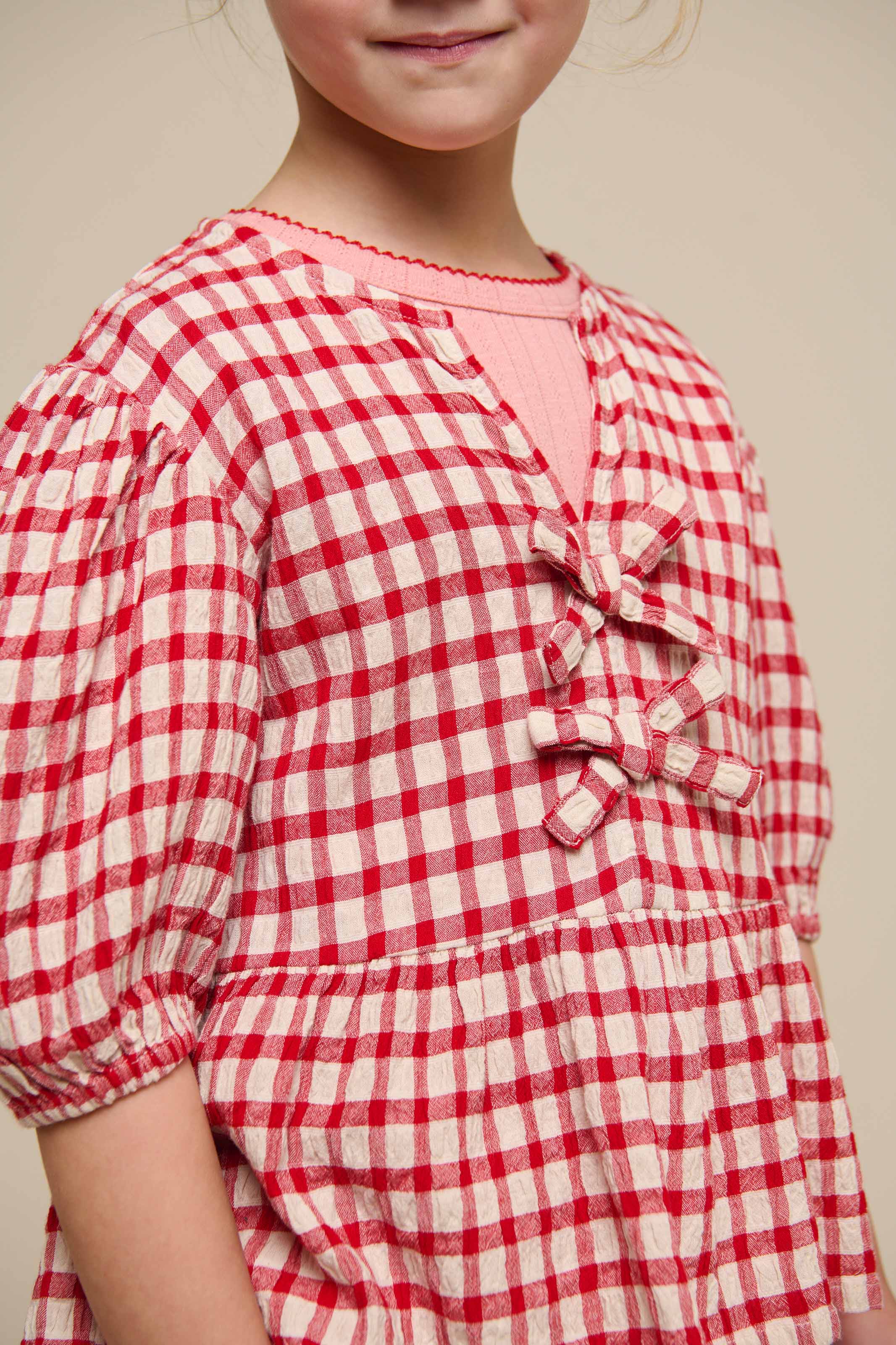 Ternet bomuldsbluse - Tween - Cherry Red | 100909 Bonnie