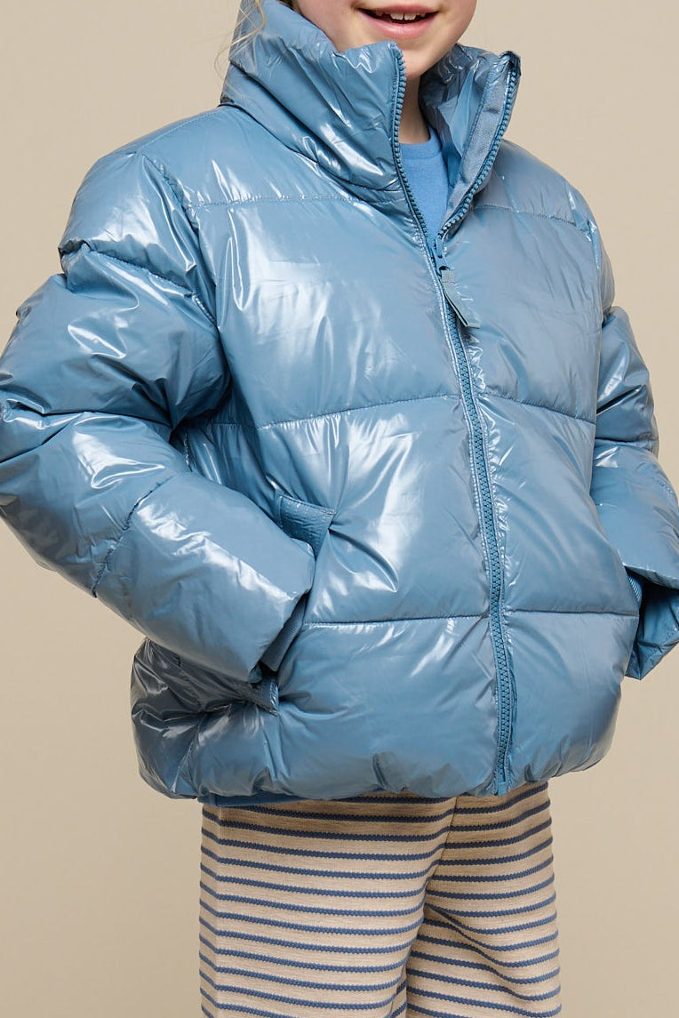 Shiny Pufferjakke - Tween - Blue | 100533 Violet