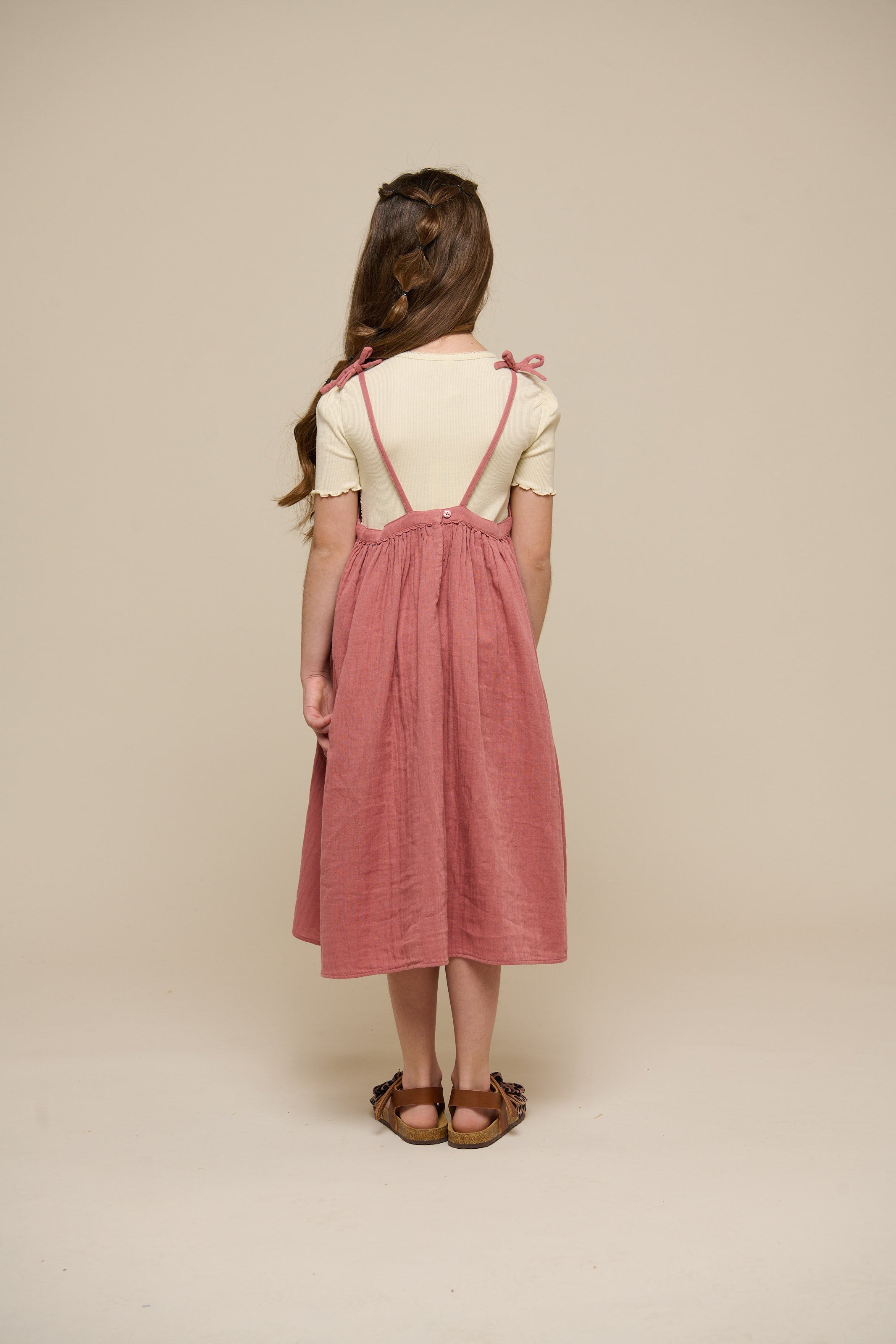 Stropkjole i musselin - Tween - Old Rose | 100912 Jasmine