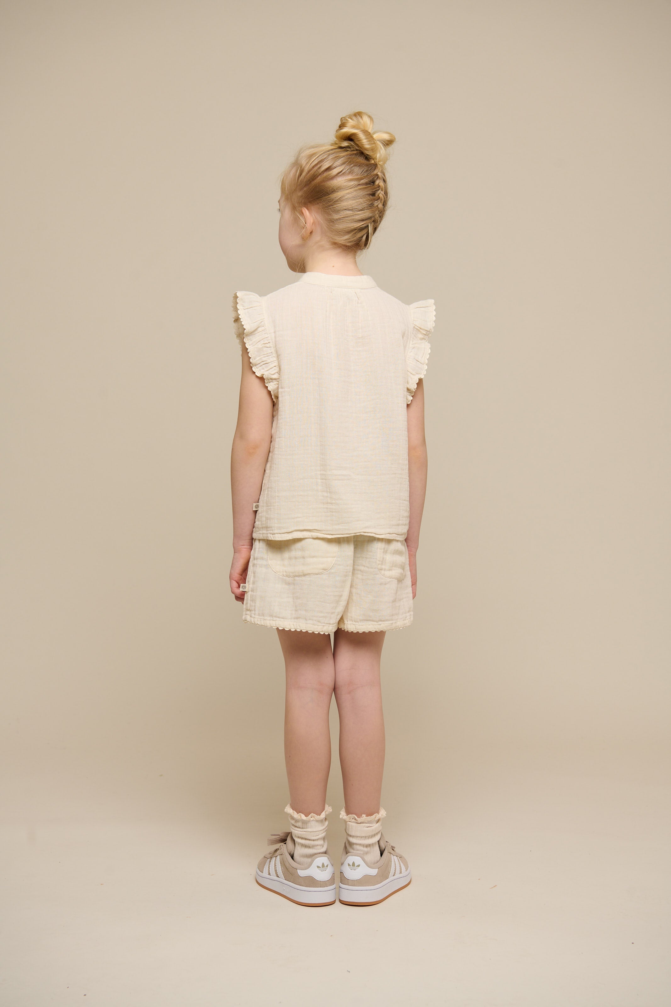 Ærmeløs top i musselin - Tween - Off White | 100931 Jasmine