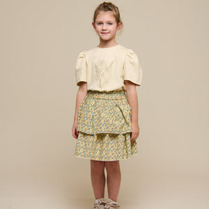T-shirt med broderi - Tween - Offwhite | 101236 Amanda