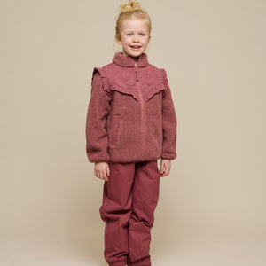 Teddyjakke med lynlås og flæser - Tween - Old Rose | 100637 Madison
