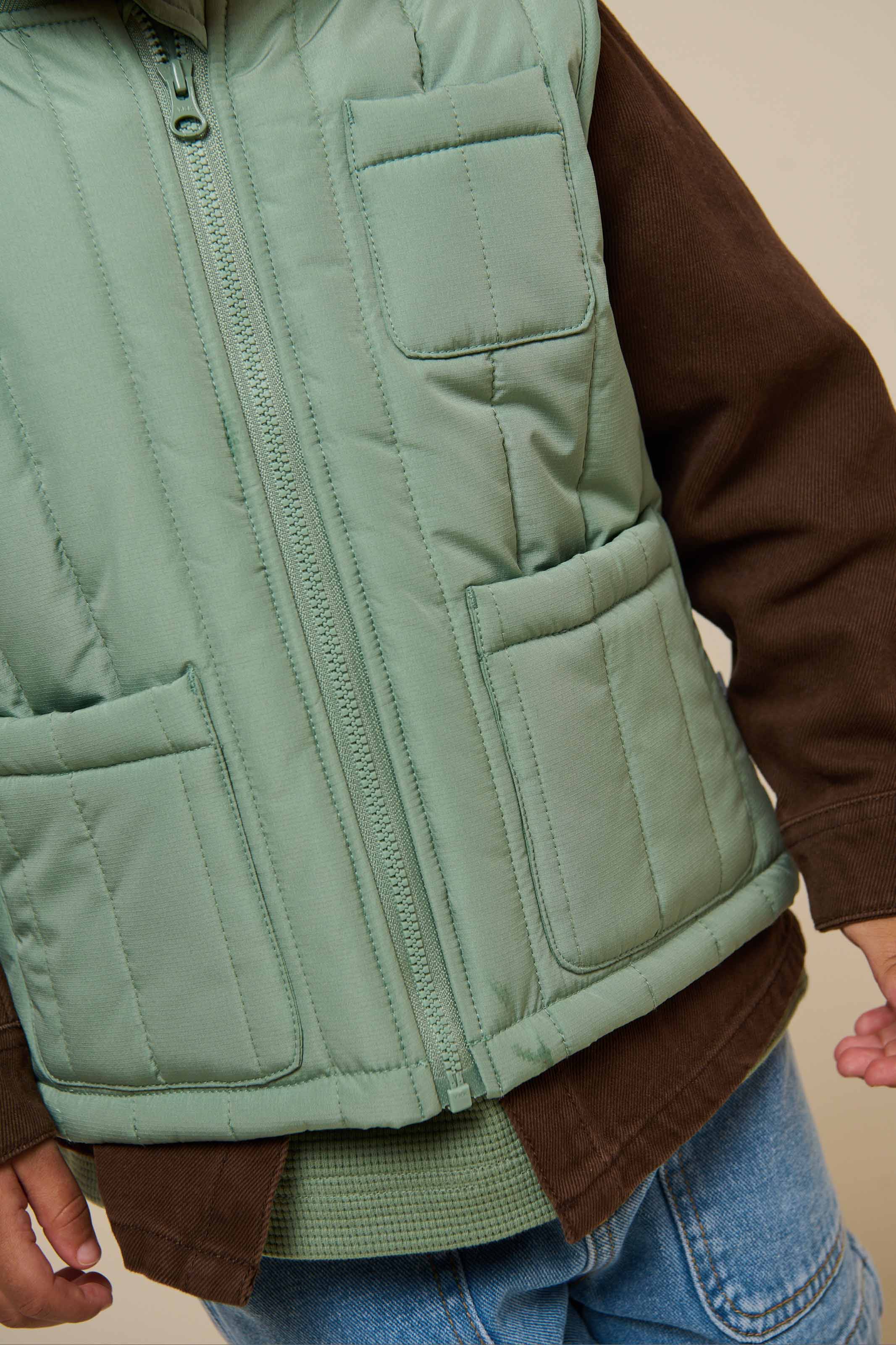 Thermo Tech vest - Kids - Dusty Green | 101116 Athur