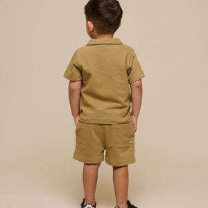 Jerseyshorts med struktur - Kids - Khaki | 101221 Sonny