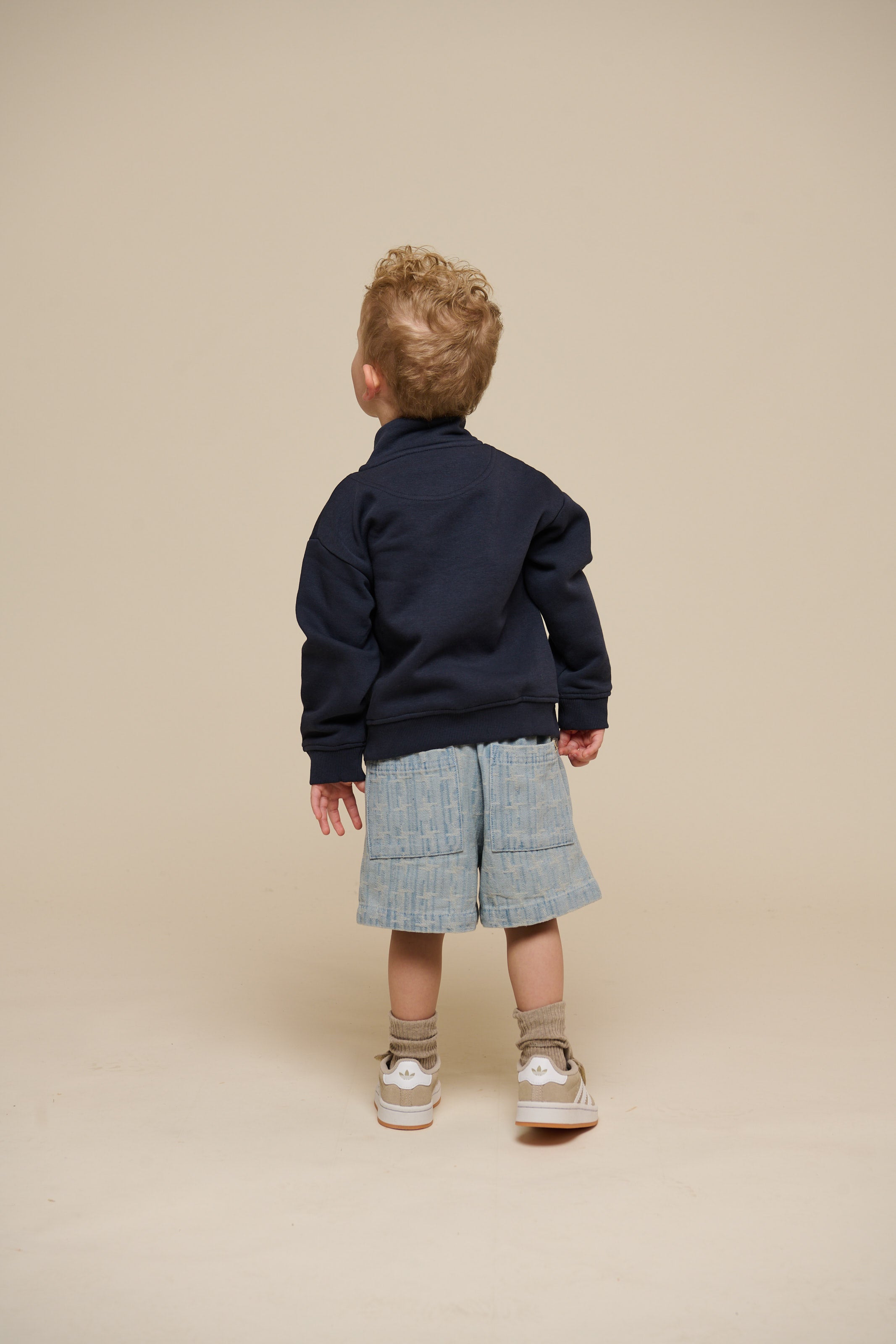 Baggy jacquardvævede denimshorts - Kids - Blue Denim | 101059 Kyle