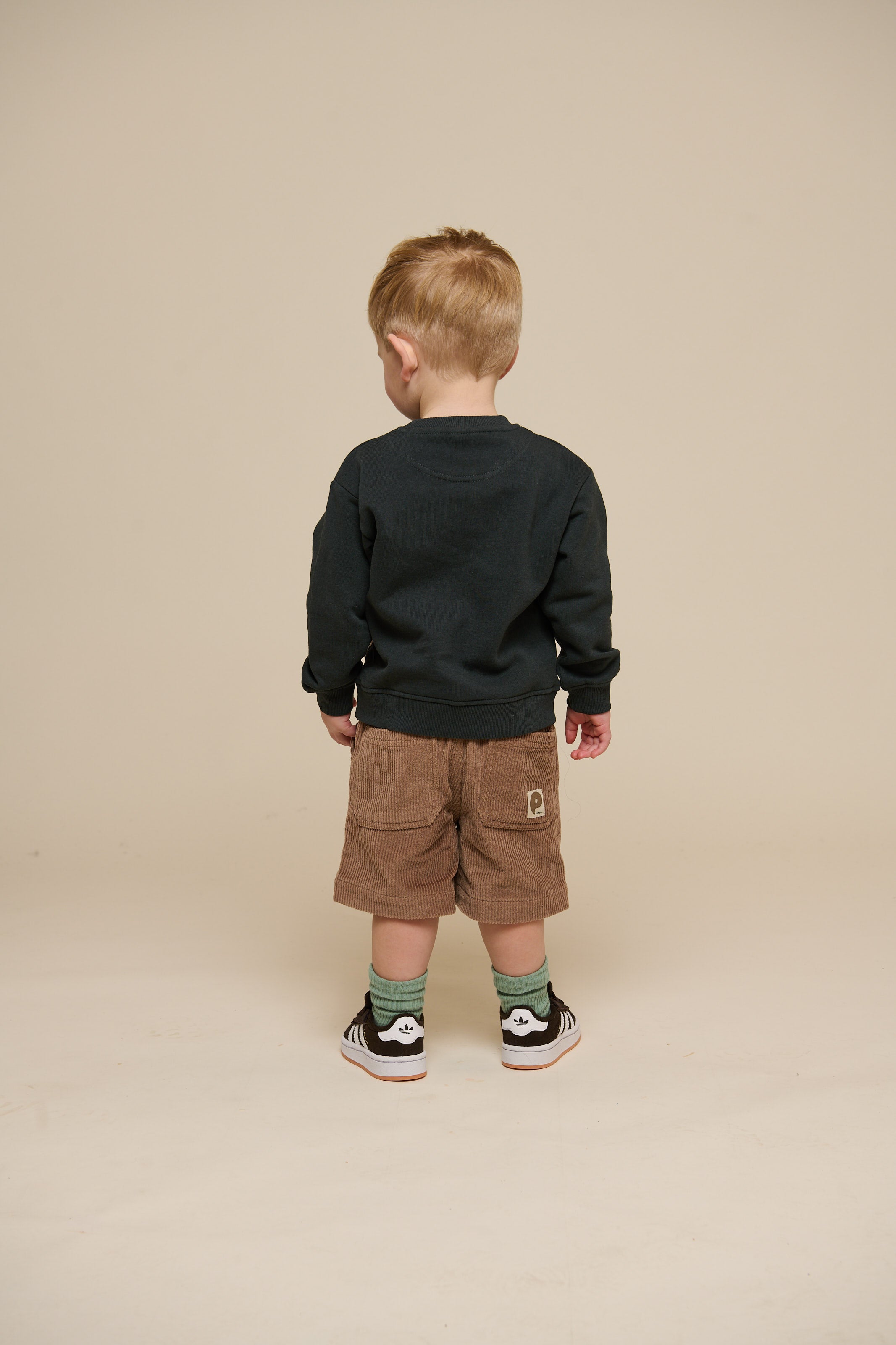 Pull-on fløjlsshorts - Kids - Khaki | 101102 Tobias