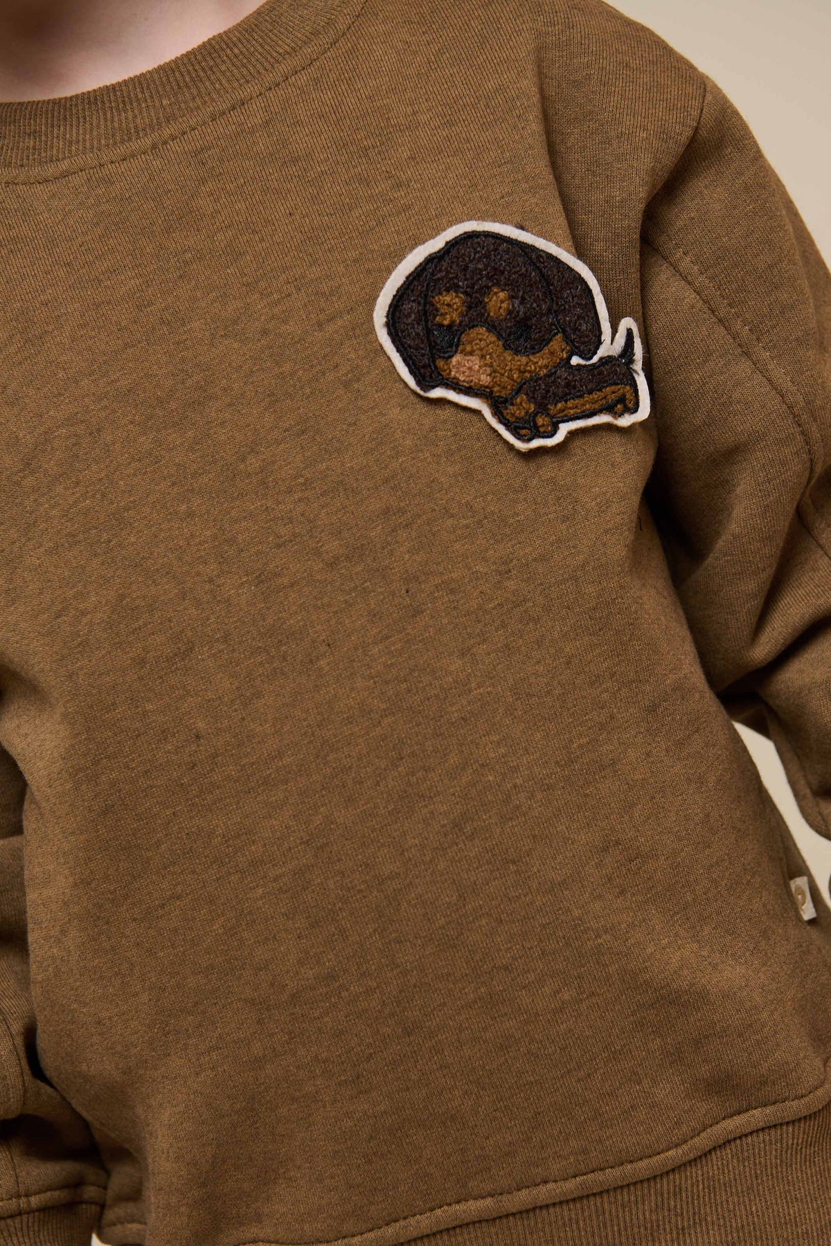 Sweatshirt med rund hals - Kids - Coffe Melange | 100890 Justin