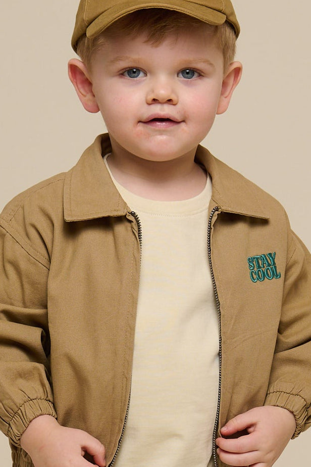 Canvas bomberjakke - Kids - Khaki | 101136 Isack