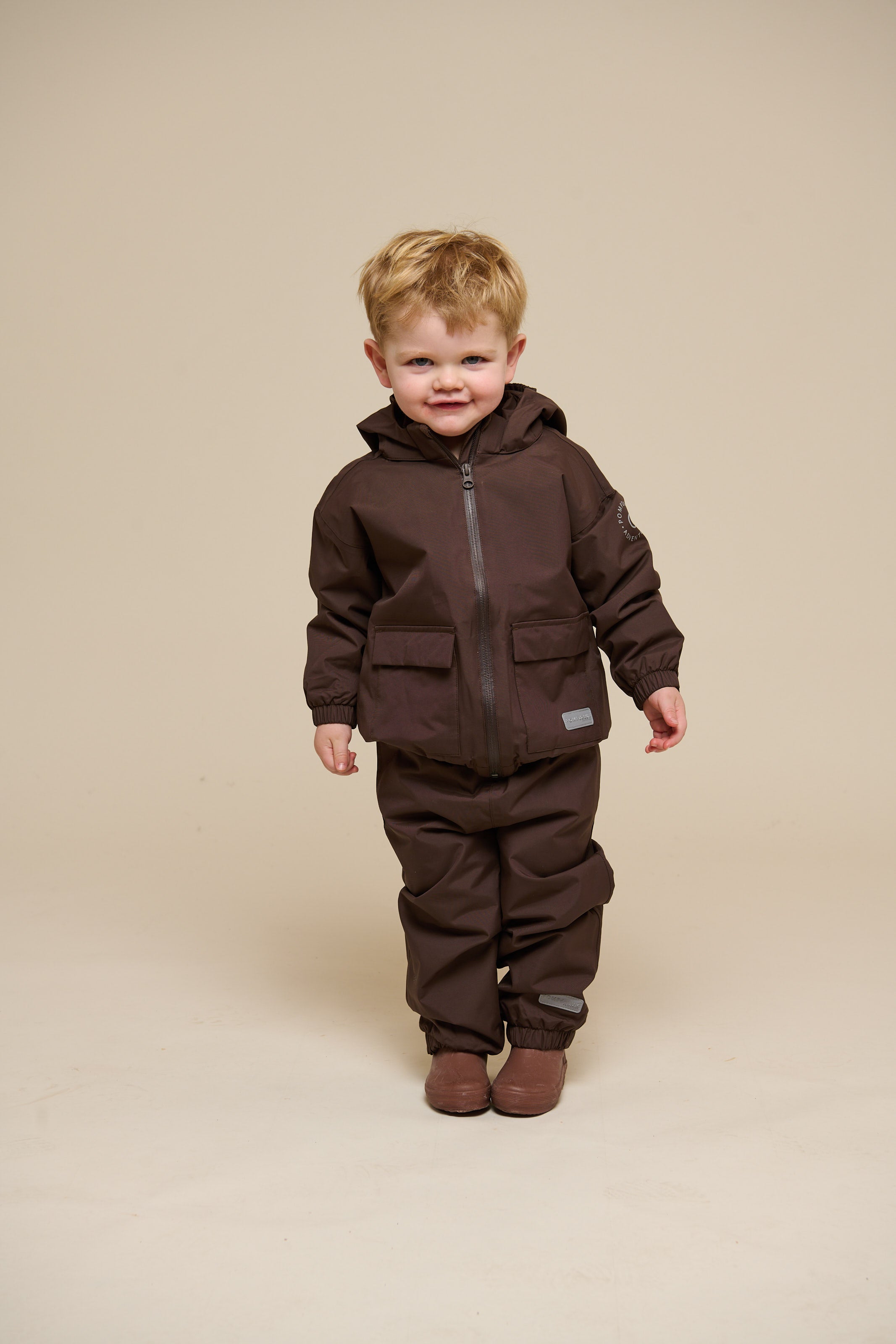 Skaljakke med påsyet lomme - Kids - Chocolate | 100499 Luke
